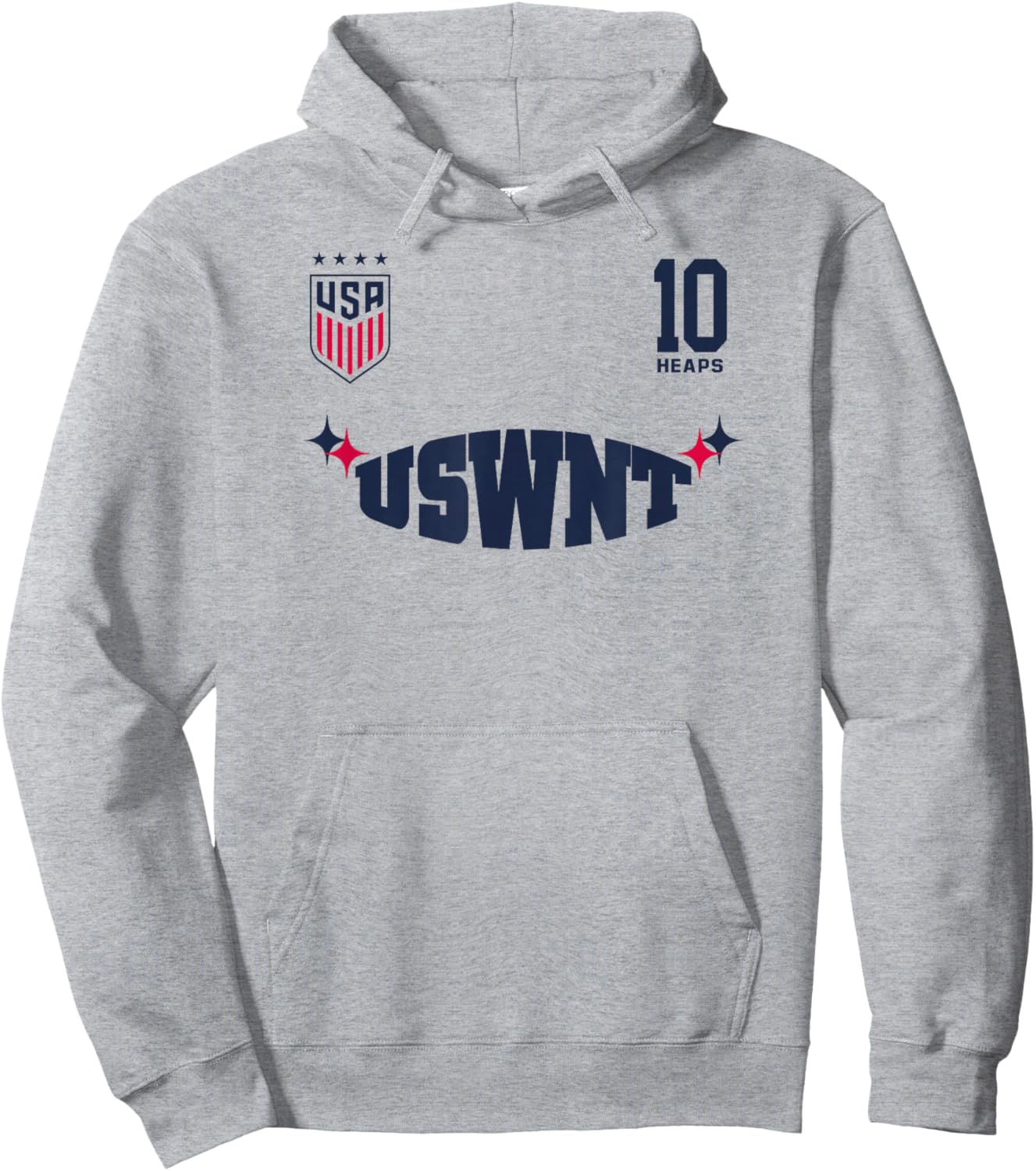 Lindsey Heaps 10 White USWNT Officially Licensed Hoodie - Hoodie | Ash