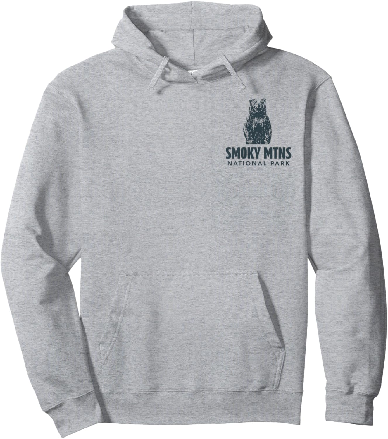 Great Smoky Mountains (Design on Front and Back) Hoodie - Hoodie | Ash