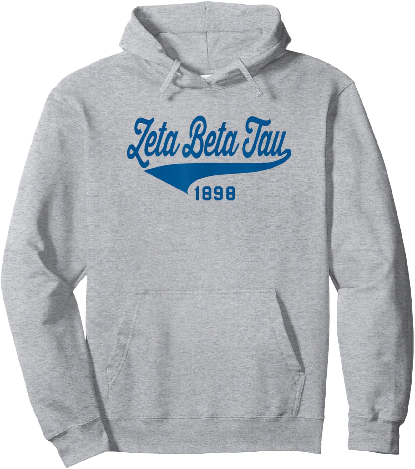 Licensed Zeta Beta Tau Navy Retro Script Hoodie - Hoodie | Ash
