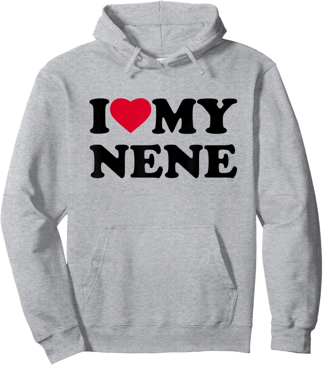 I Love My Nene Heart Grandma Family Hoodie - Hoodie | Ash