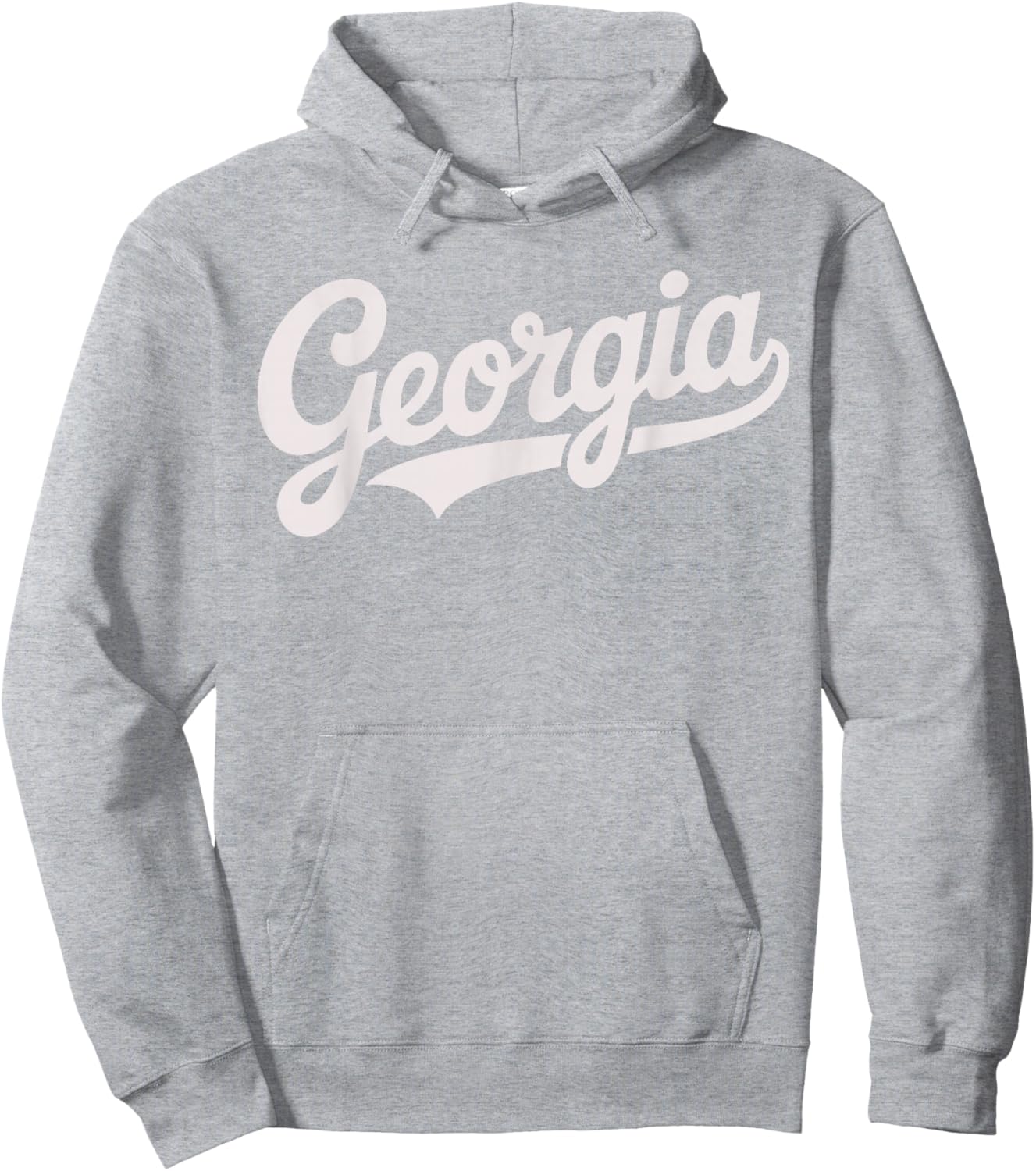 Vintage Georgia Script Retro Swoosh Design Hoodie - Hoodie | Ash