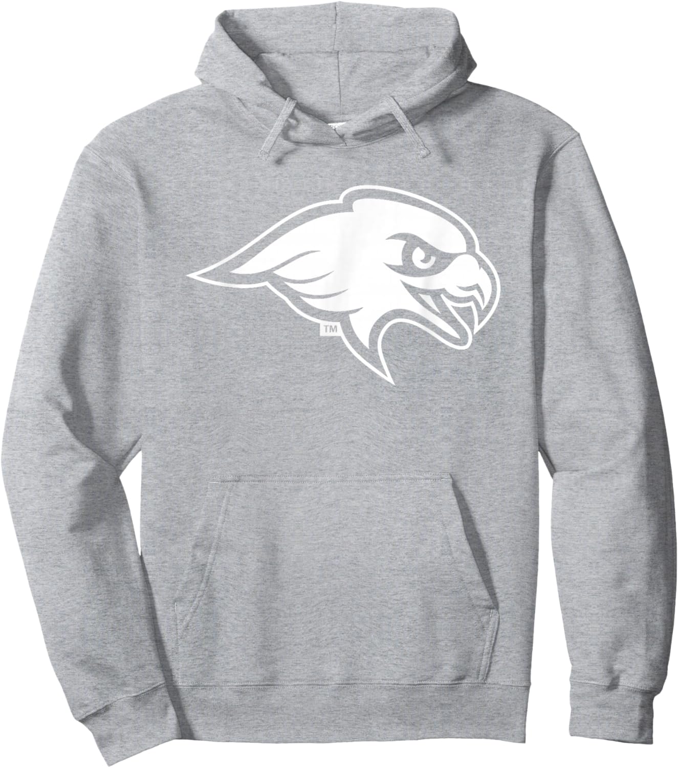 Montclair State University Red Hawks Mascot Head Logo Hoodie - Hoodie | Ash