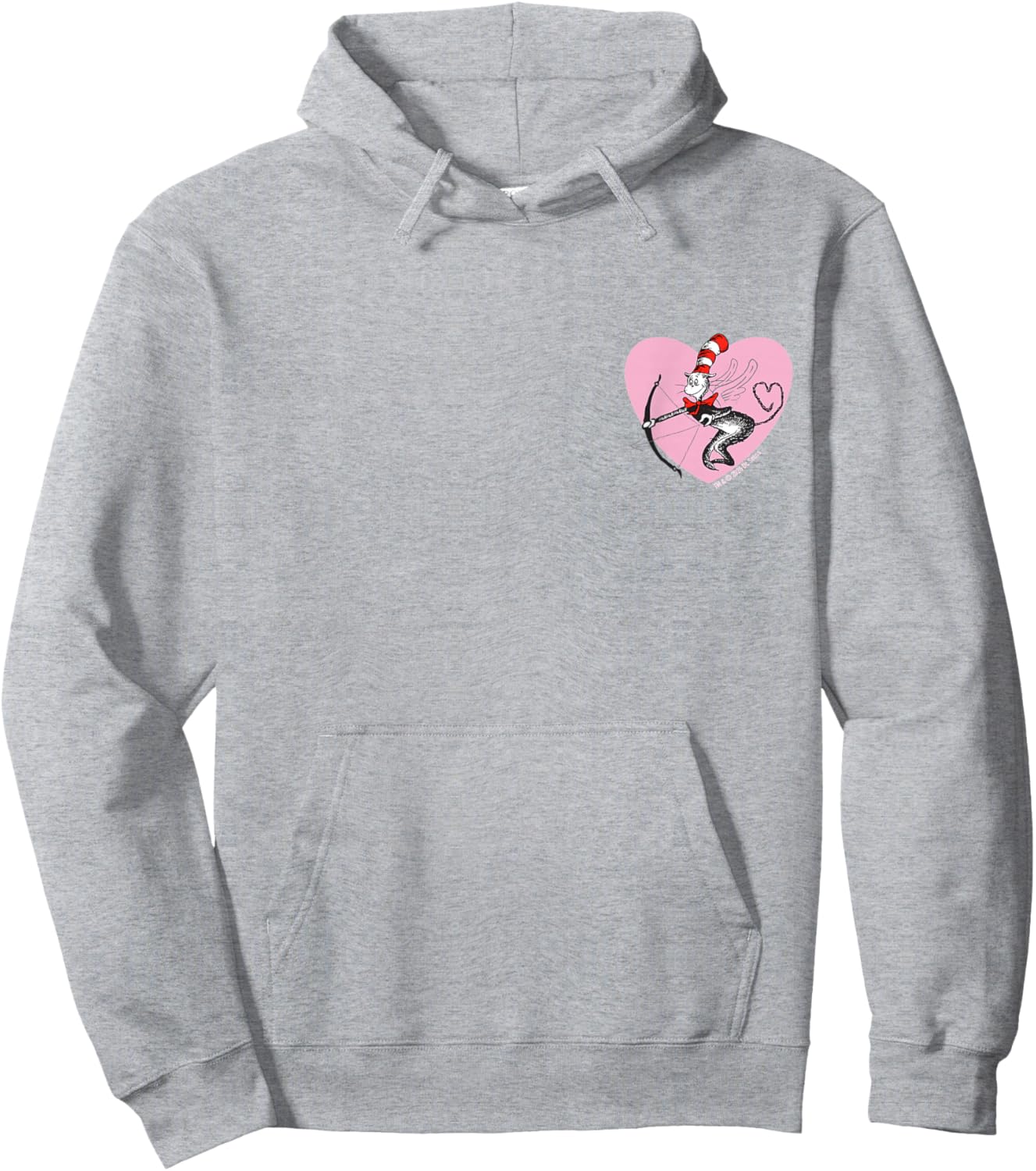 Dr. Seuss Cat in The Hat Love Officially Licensed Hoodie - Hoodie | Ash