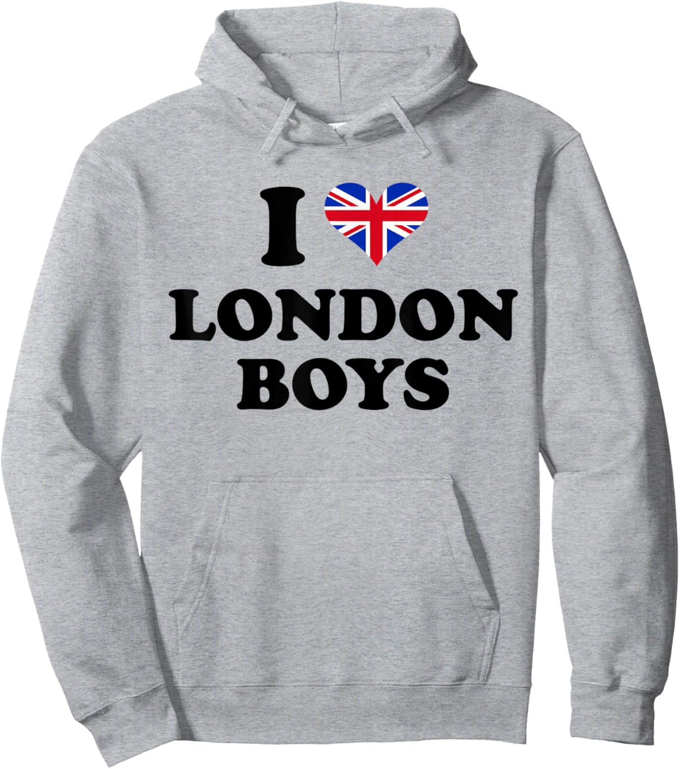 I Love London Boys Funny Y2K British UK Hoodie - Hoodie | Ash