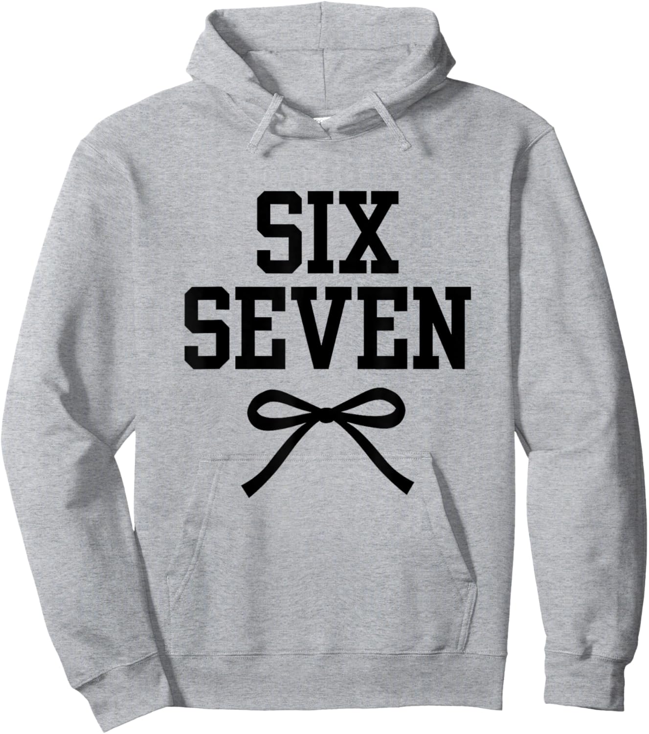 six Seven 67 Meme Number 67 Coquette Bow for Girls Women Hoodie - Hoodie | Ash