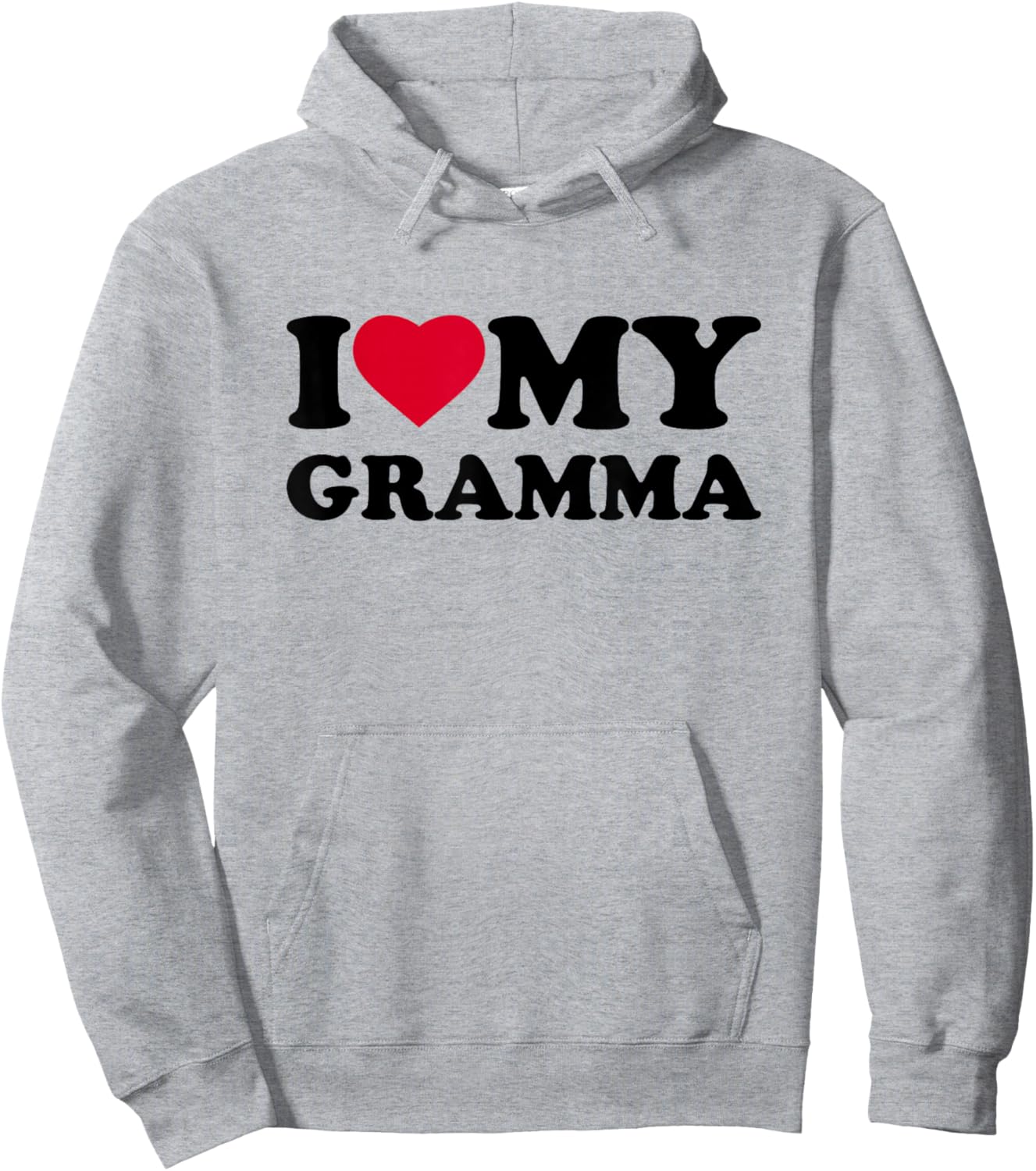 I Love My Gramma Heart Grandma Family Hoodie - Hoodie | Ash