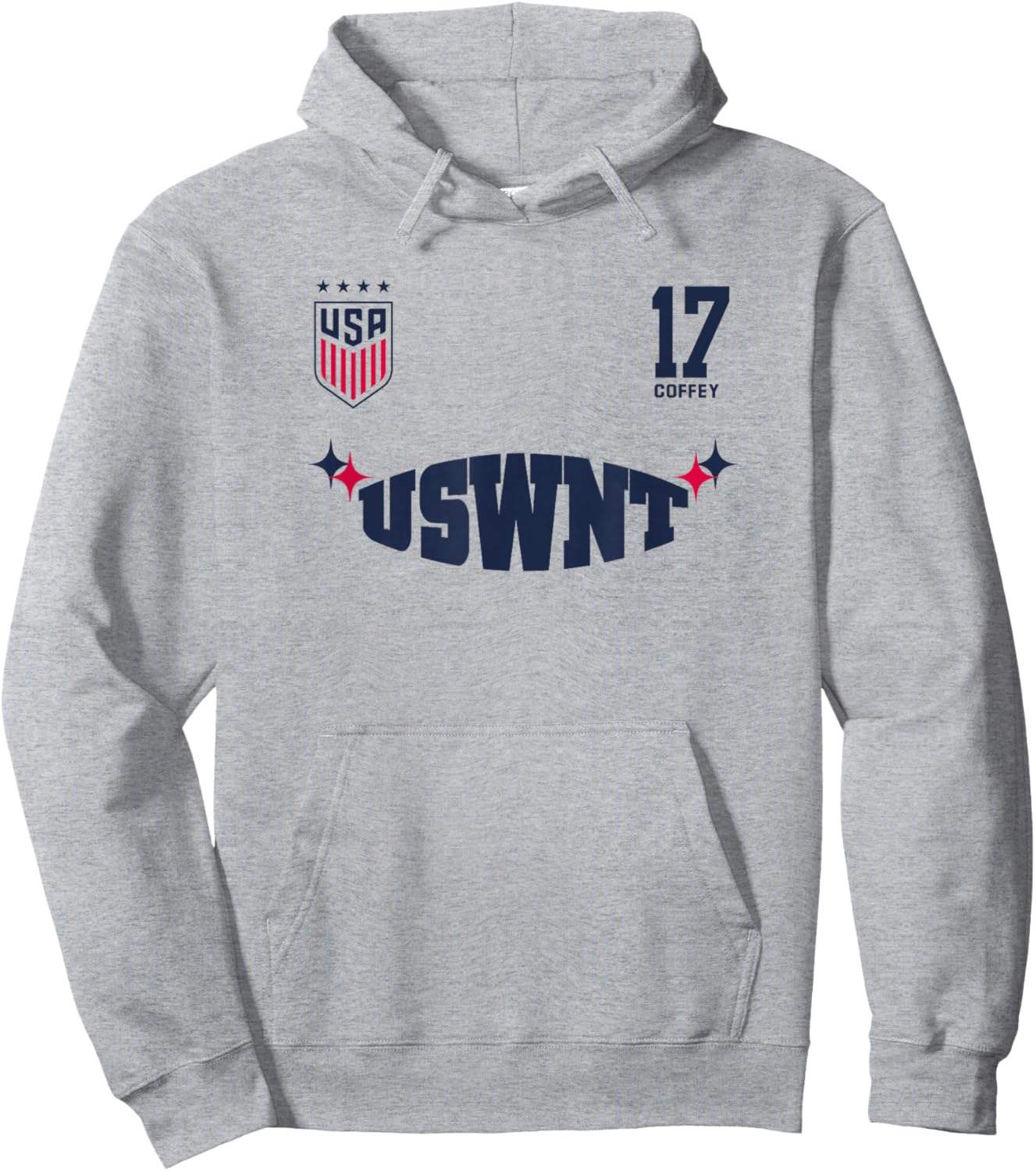 Sam Coffey 17 White USWNT Officially Licensed Hoodie - Hoodie | Ash