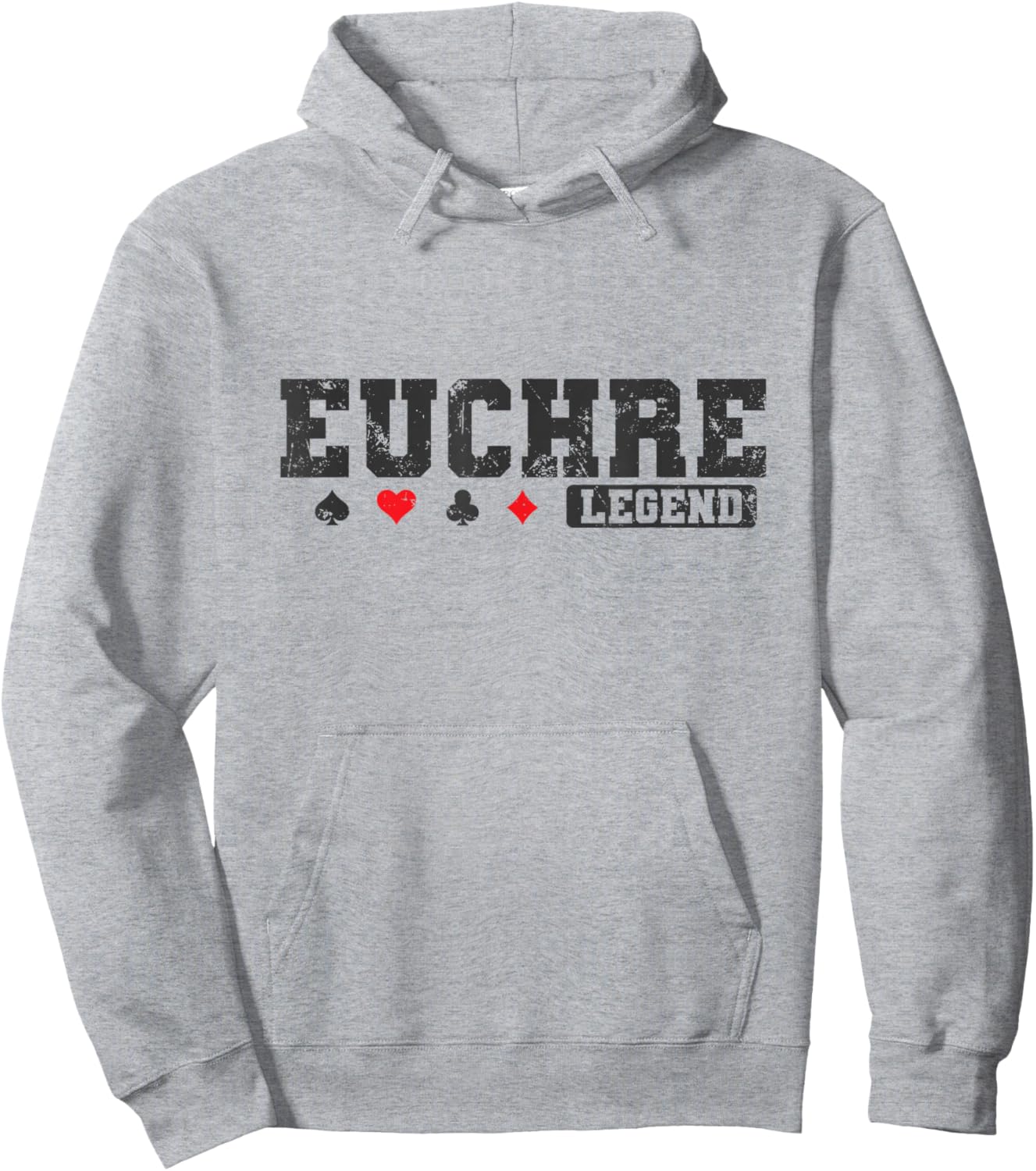 Euchre Legend Card Game Playing Cards Hoodie - Hoodie | Ash