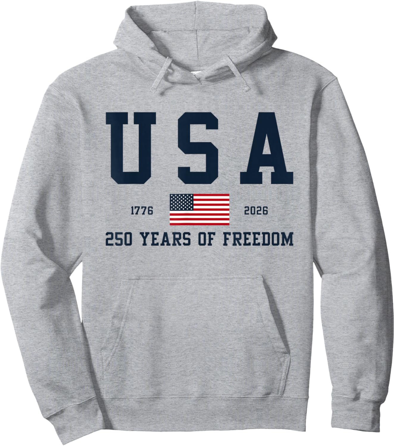 USA 250 Years of Freedom 1776 2026 America's 250th Birthday Hoodie - Hoodie | Ash