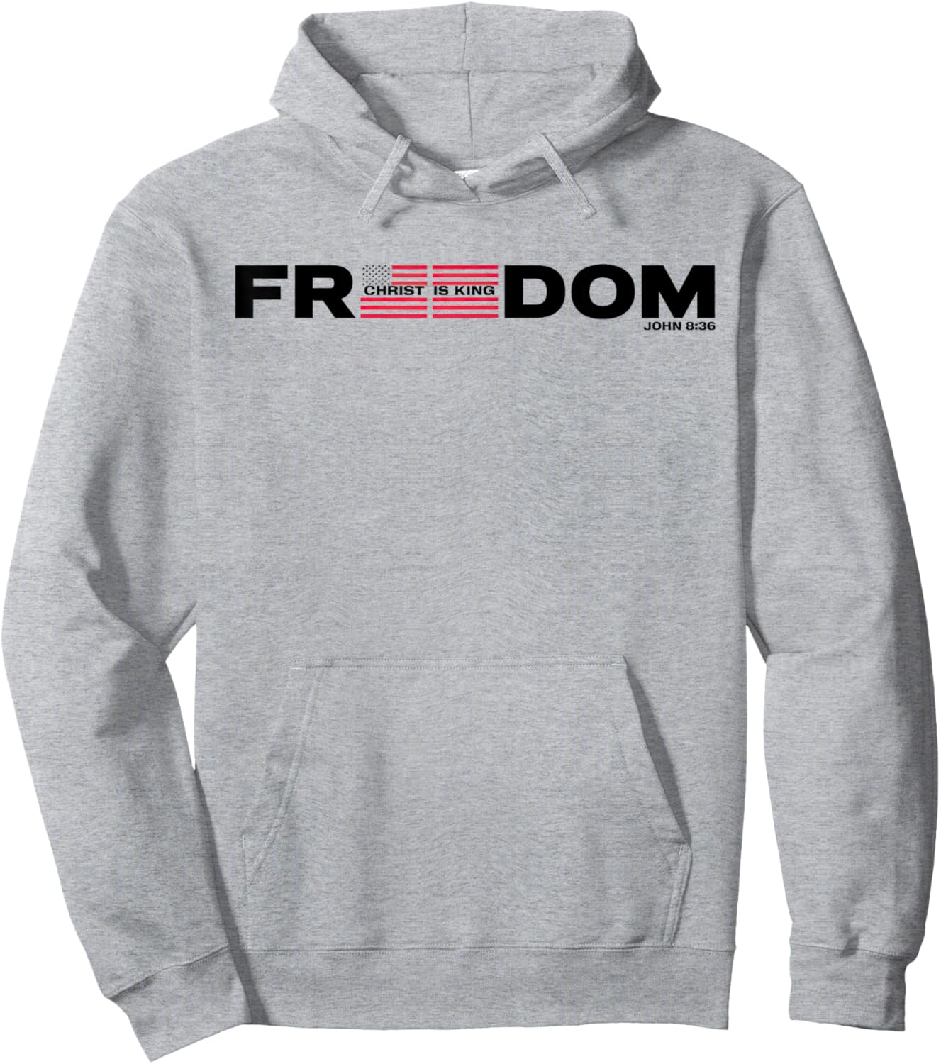 Freedom American Flag Hoodie - Hoodie | Ash