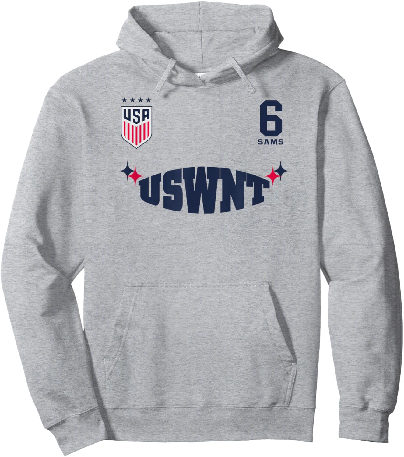 Emily SAMS 6 White USWNT Officially Licensed Hoodie - Hoodie | Ash
