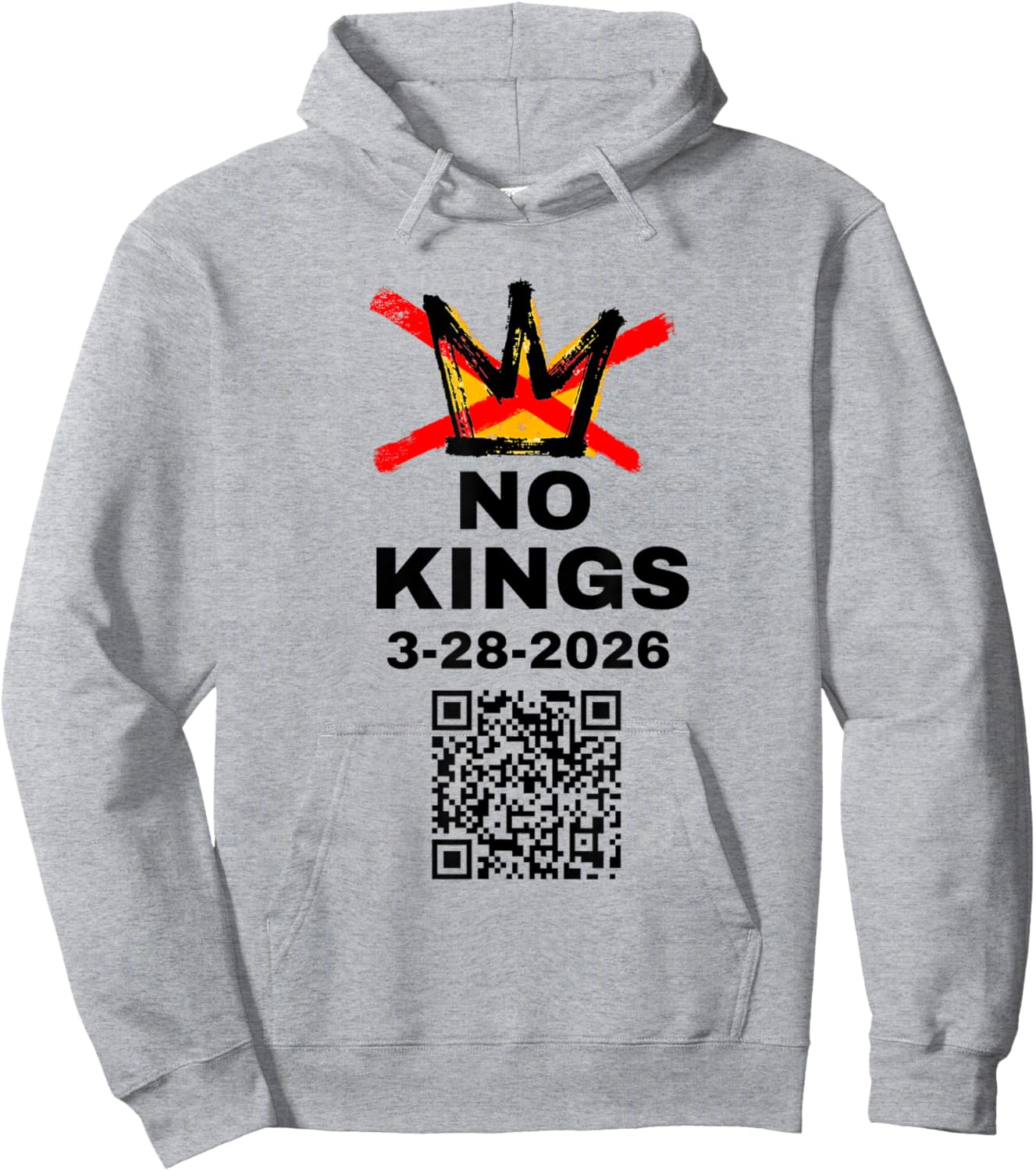 No Kings Day March 28 2026 No Kings in America Hoodie - Hoodie | Ash