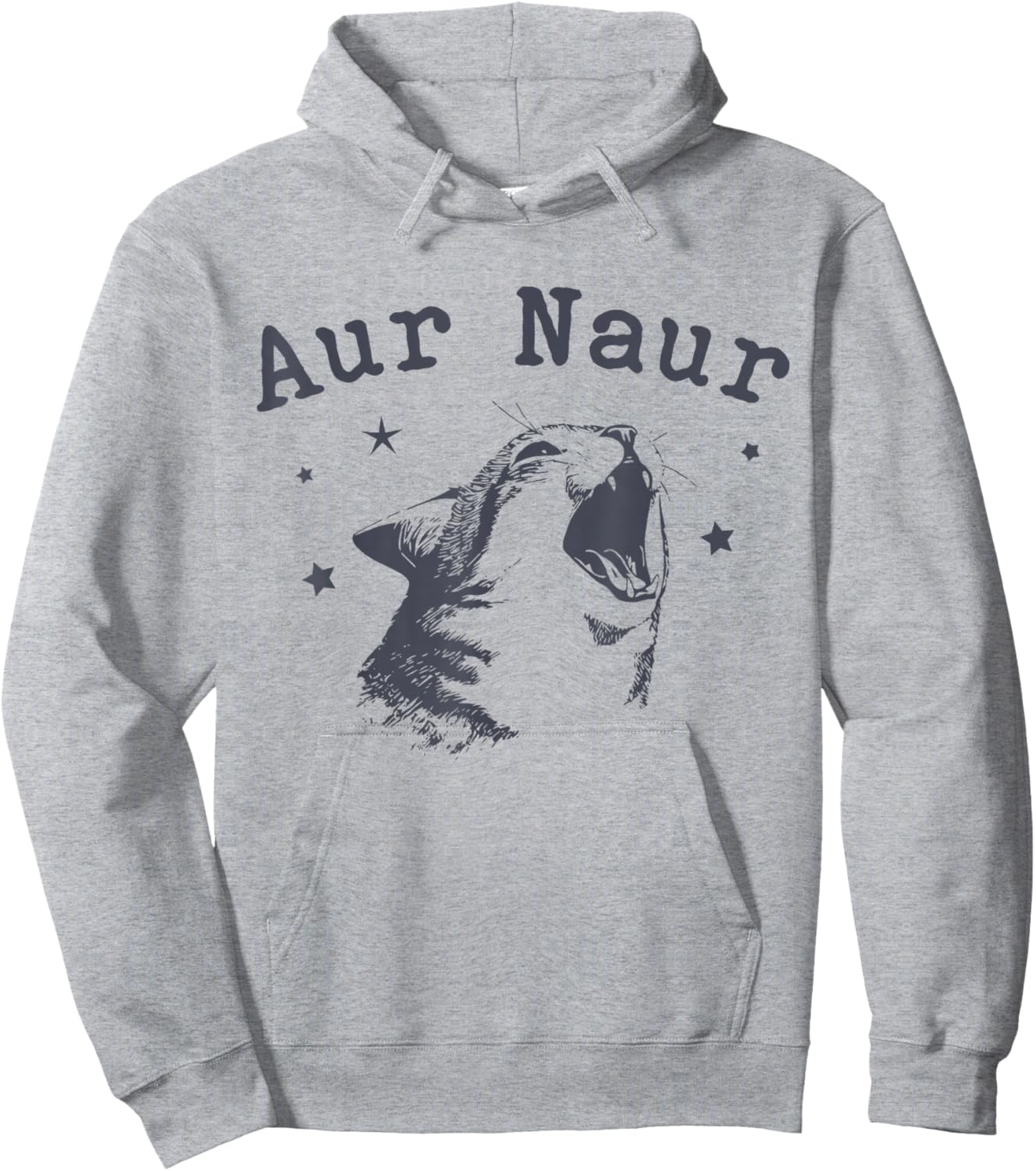 AUR Naur Cat Funny Sarcastic Oh No Australian Accent Hoodie - Hoodie | Ash