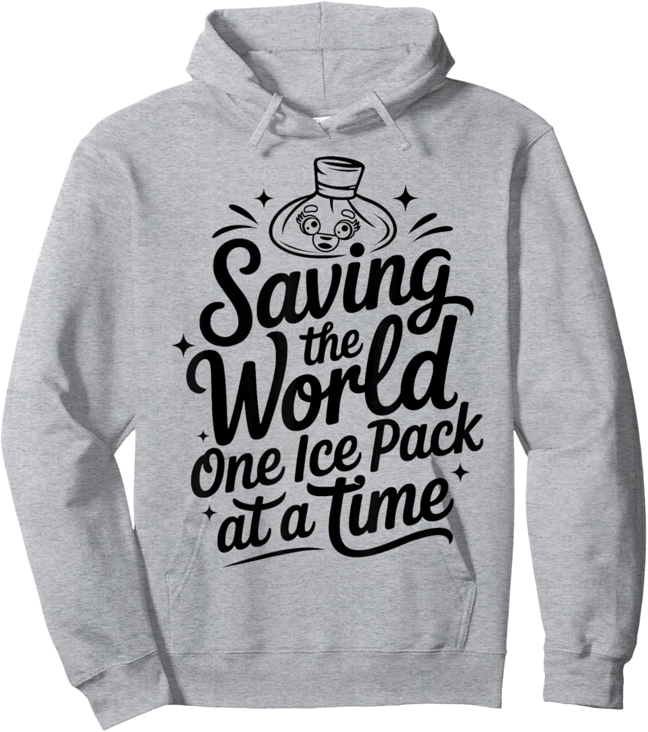 Saving The World One Ice Pack at A Time Funny School Nurse Hoodie - Hoodie | Ash