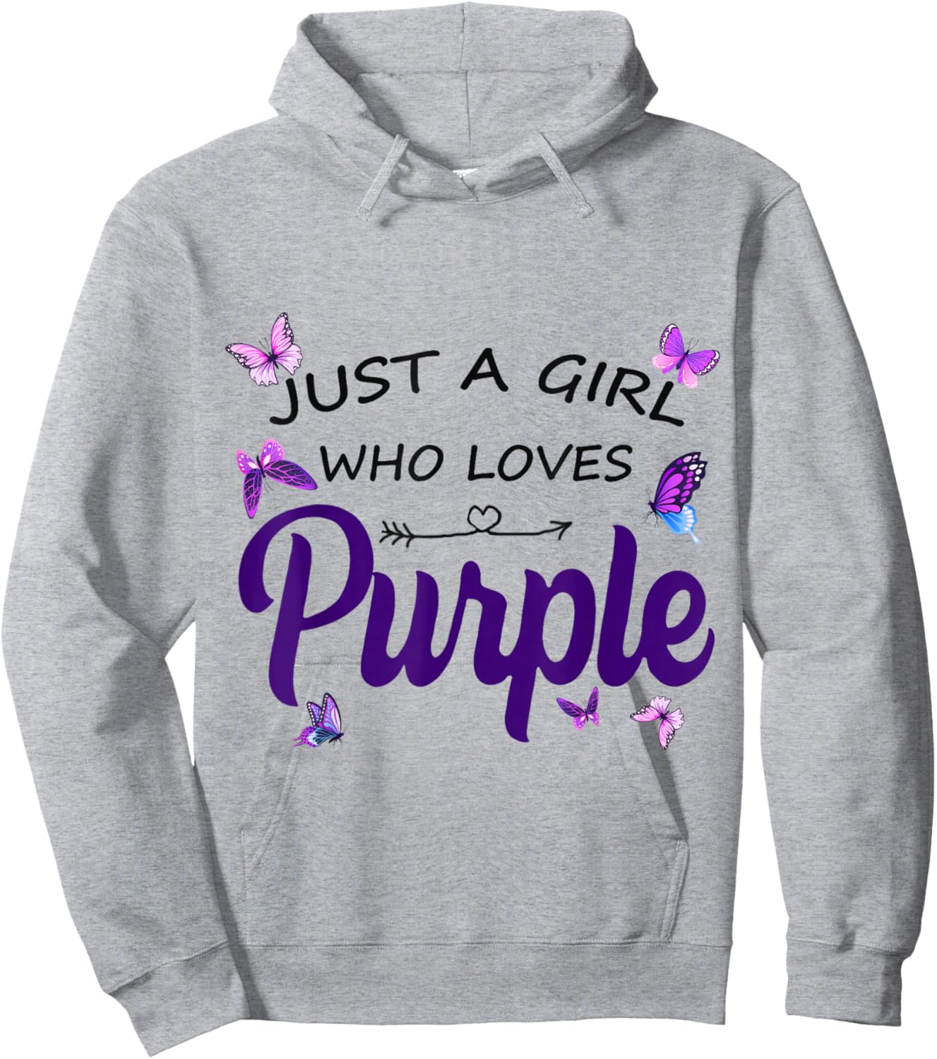 JUST A Girl WHO Loves Purple Hoodie - Hoodie | Ash