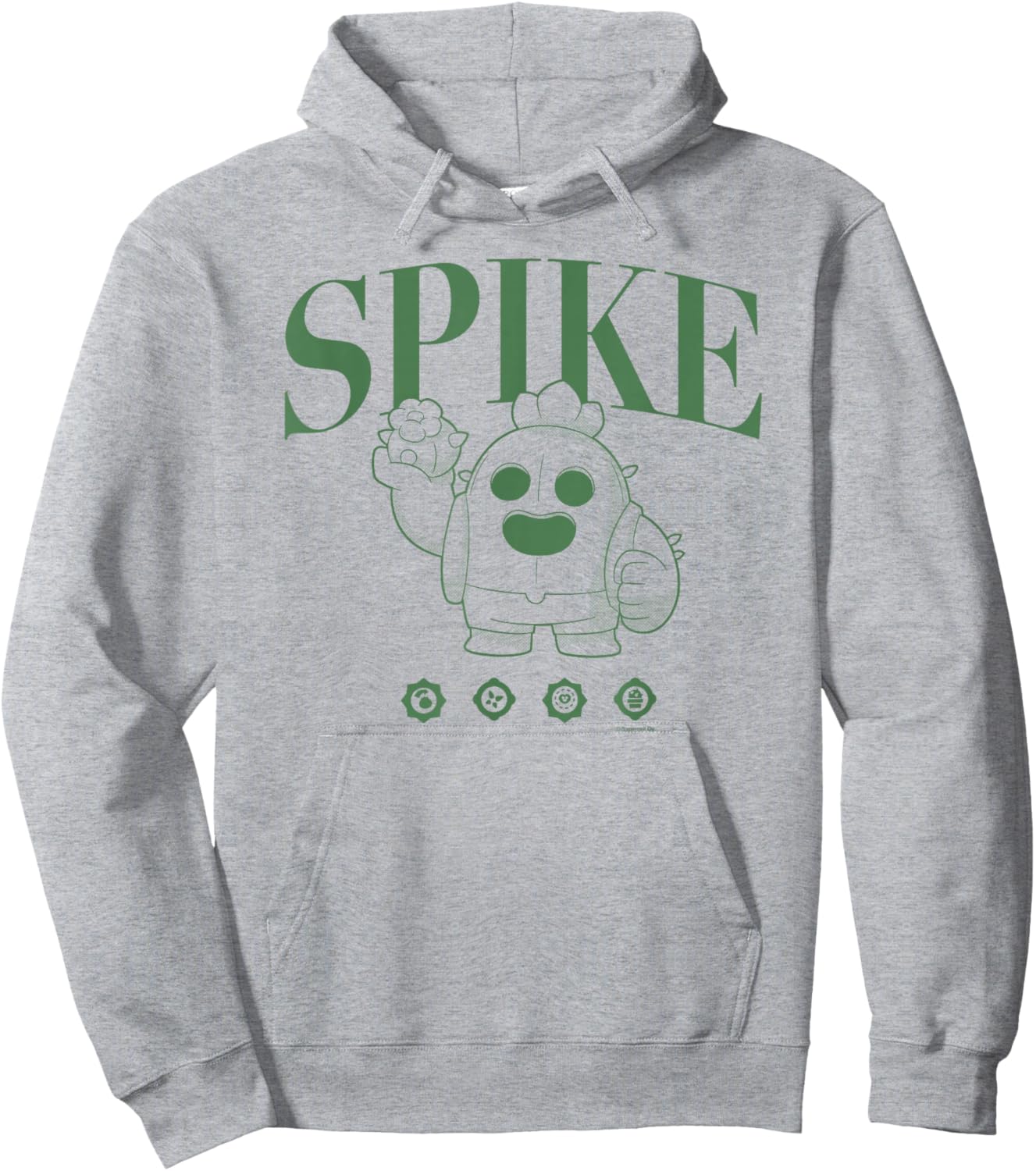 Brawl Stars Spike The Legendary Brawler Line Art Portrait Hoodie - Hoodie | Ash