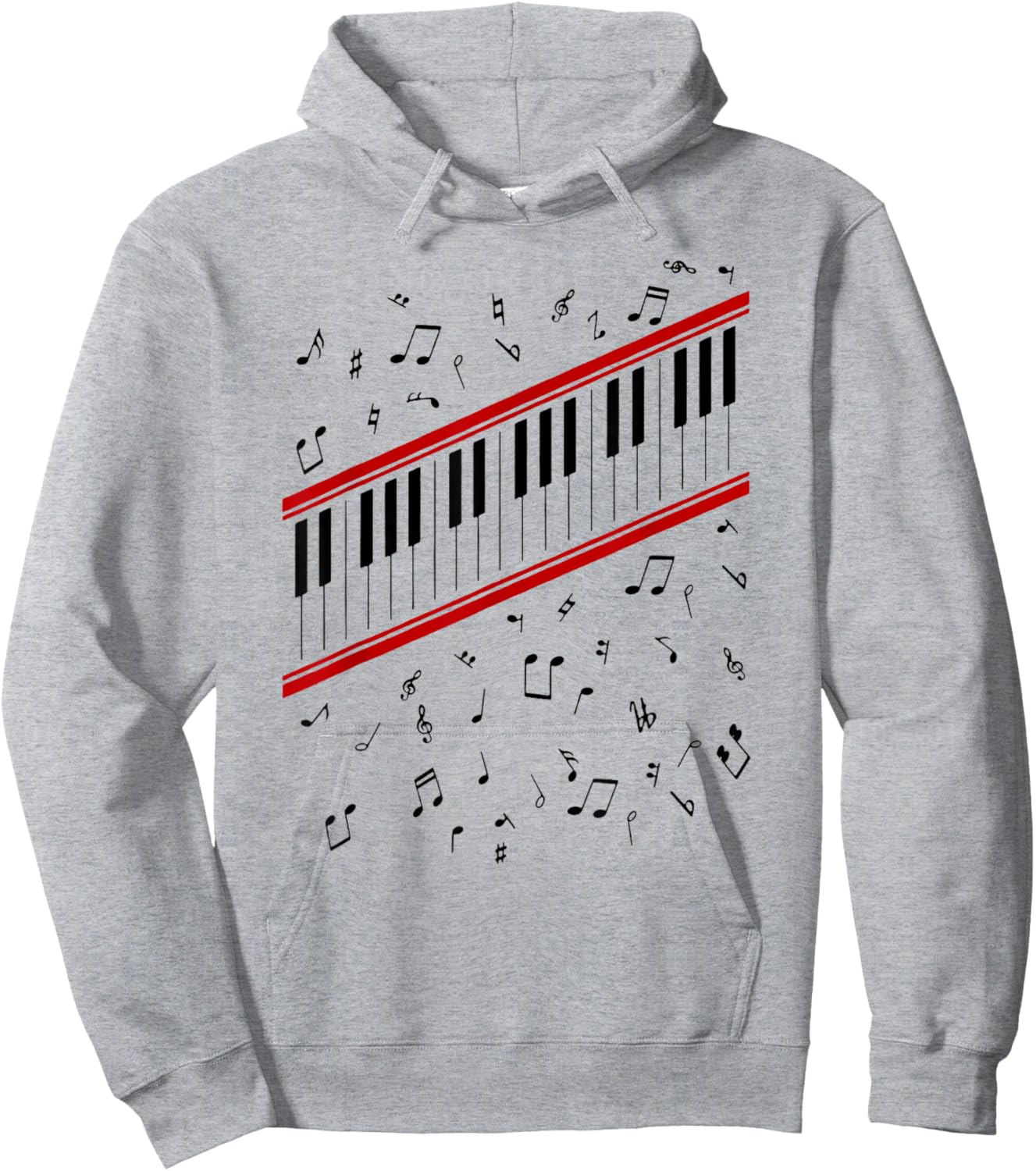 Piano Beat It Costume Hoodie - Hoodie | Ash