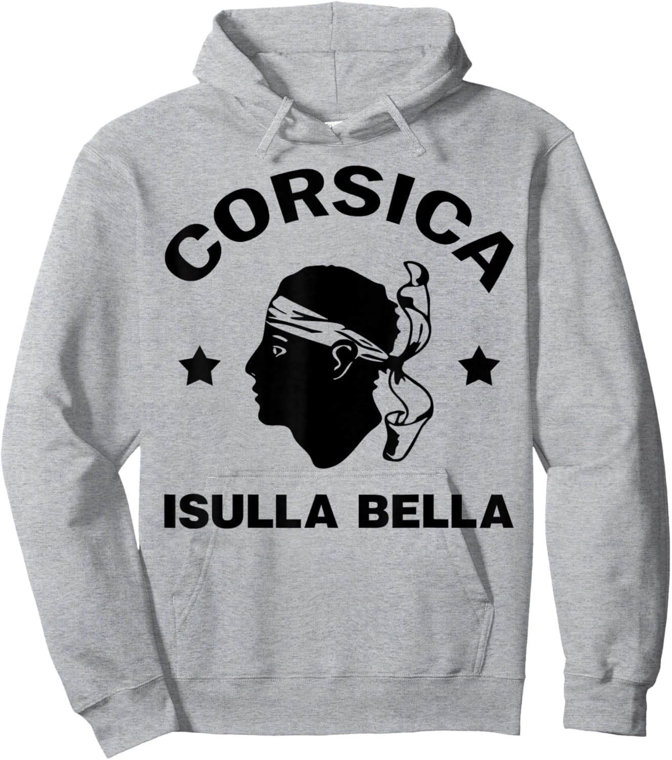 Corsica Island France Isula Bella with Pirate Head Corsica Hoodie - Hoodie | Ash