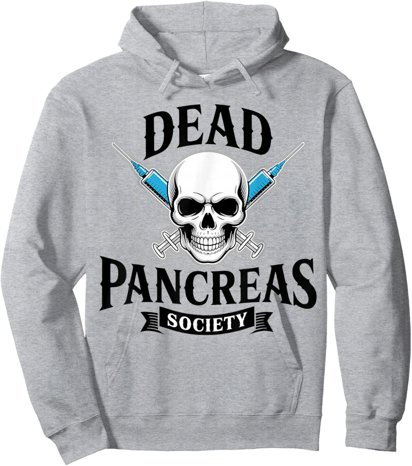 Dead Pancreas Society, Type One Diabetes Awareness, T1d Hoodie - Hoodie | Ash
