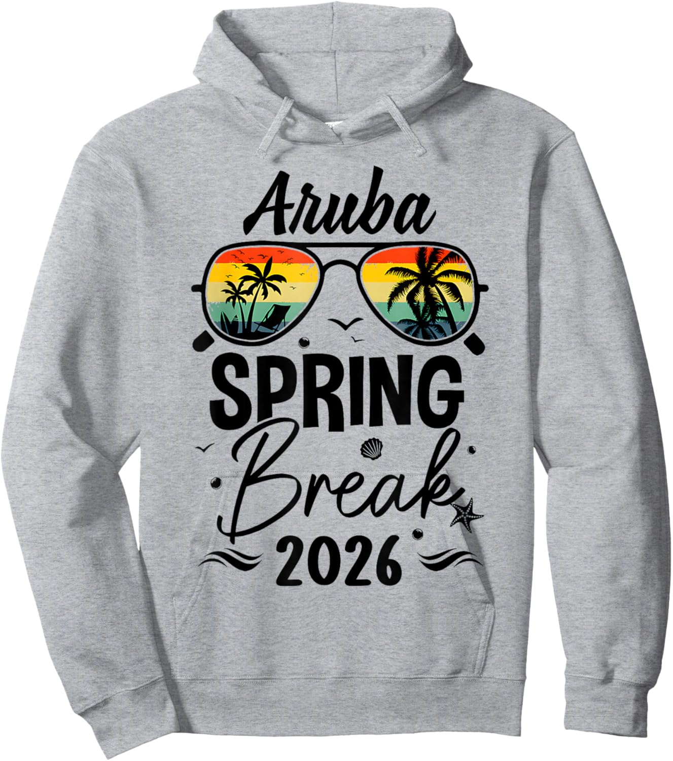 Aruba Spring Break 2026 Sunglasses Tropical Beach Hoodie - Hoodie | Ash