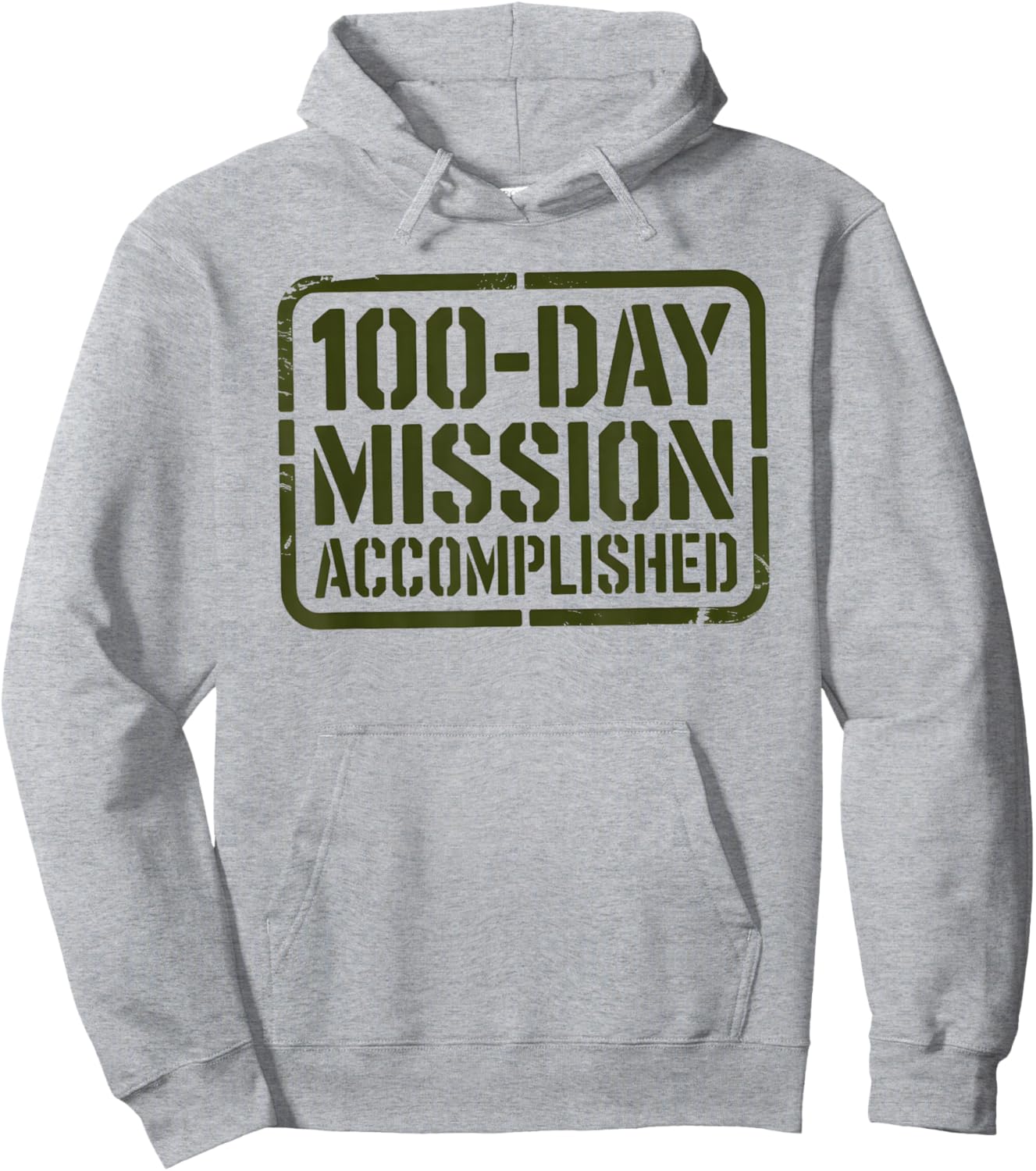 Kids Mission 100 Days School Complete Military Family Hoodie - Hoodie | Ash