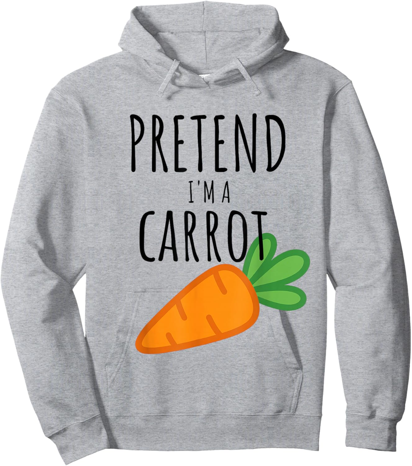 Pretend I'm A Carrot Funny Lazy Halloween Costume Men Women Hoodie - Hoodie | Ash