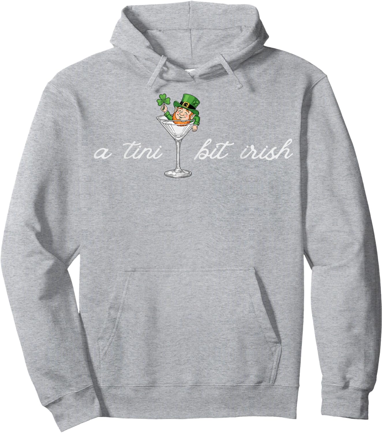 A Tini Bit Irish Leprechaun Martini Cocktail St Patricks Day Hoodie - Hoodie | Ash
