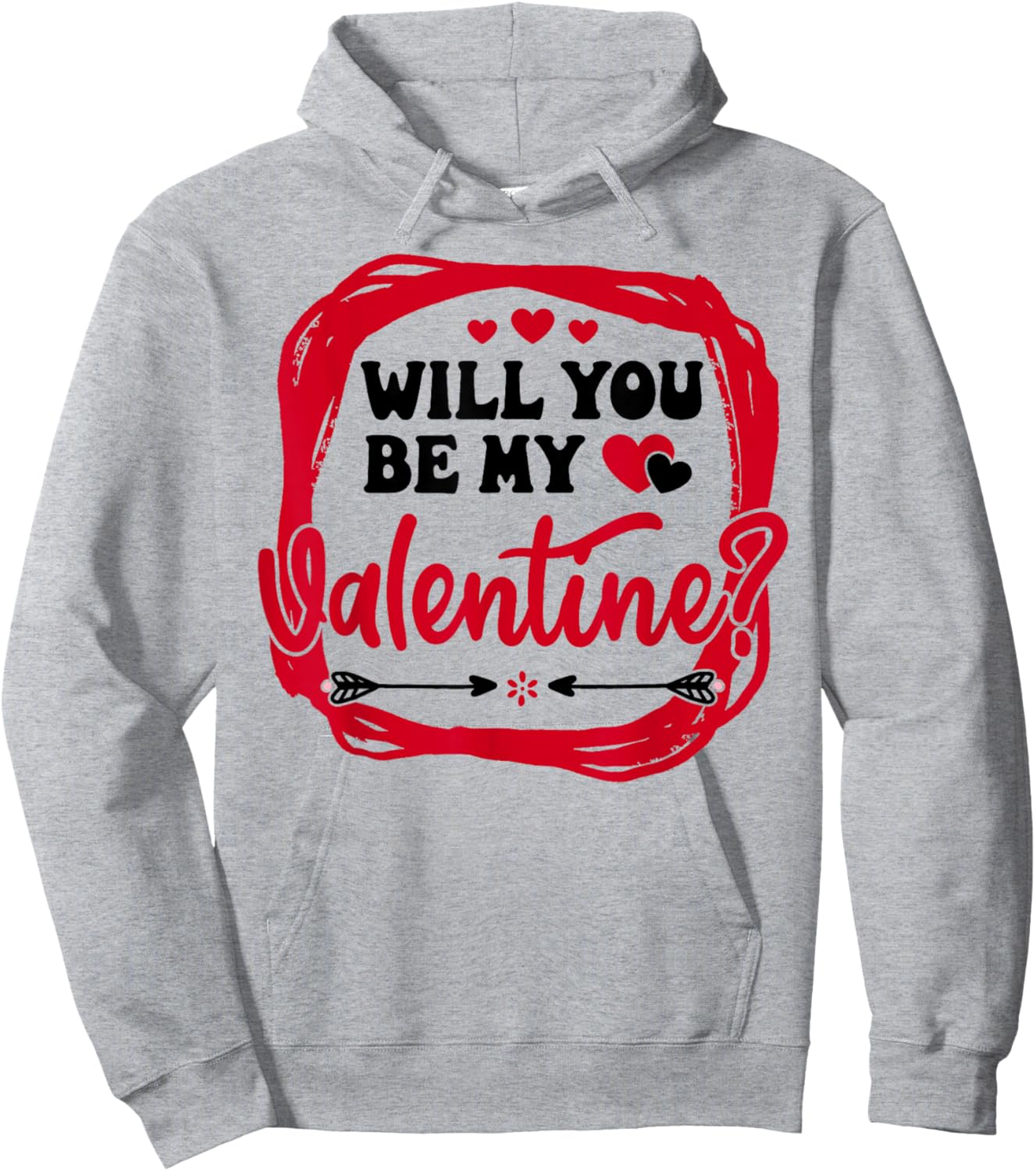 Funny Will You Be My Valentine Couples Hoodie - Hoodie | Ash
