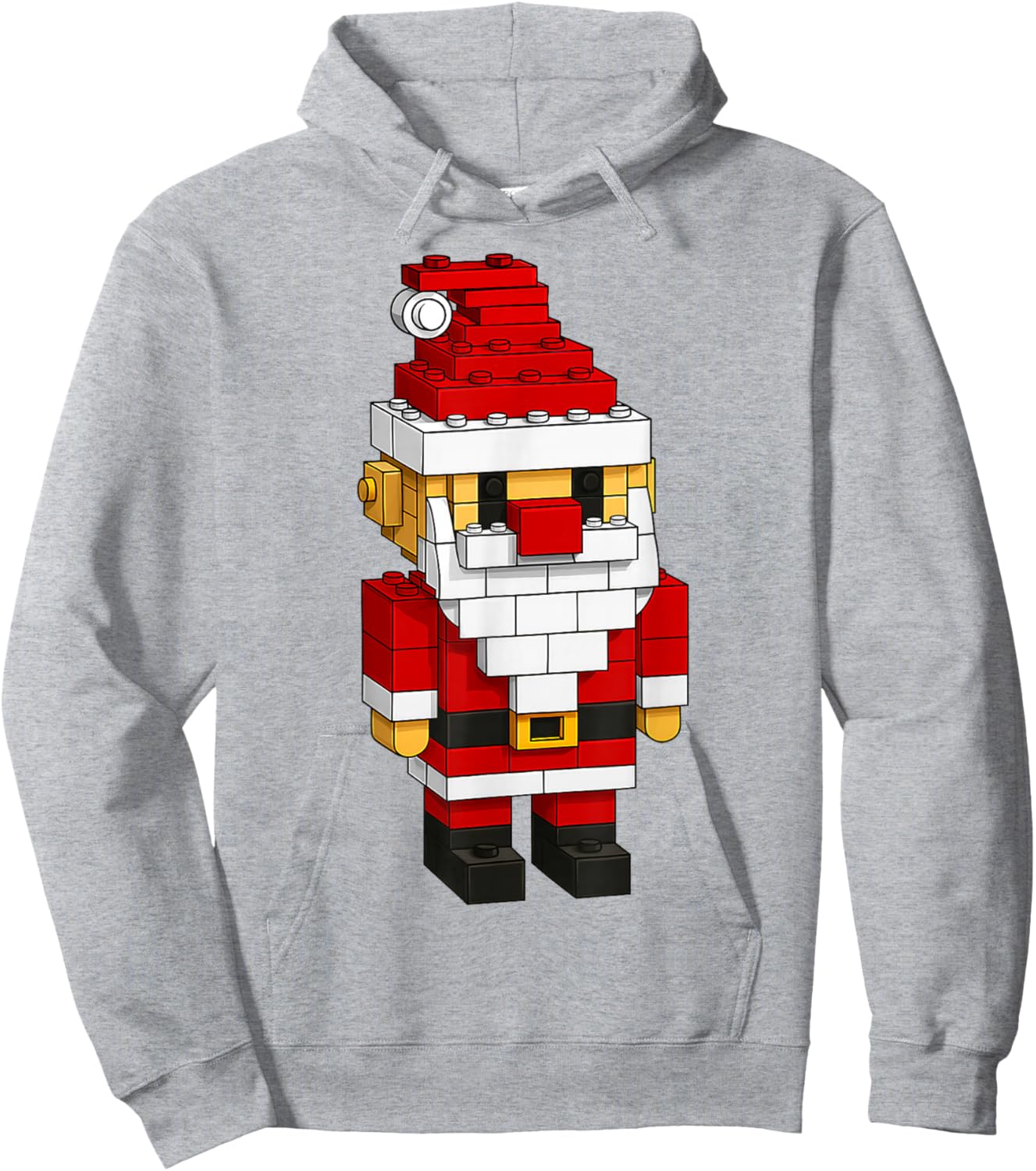 Santa Building Block Master Builders Merry Christmas Kids Hoodie - Hoodie | Ash