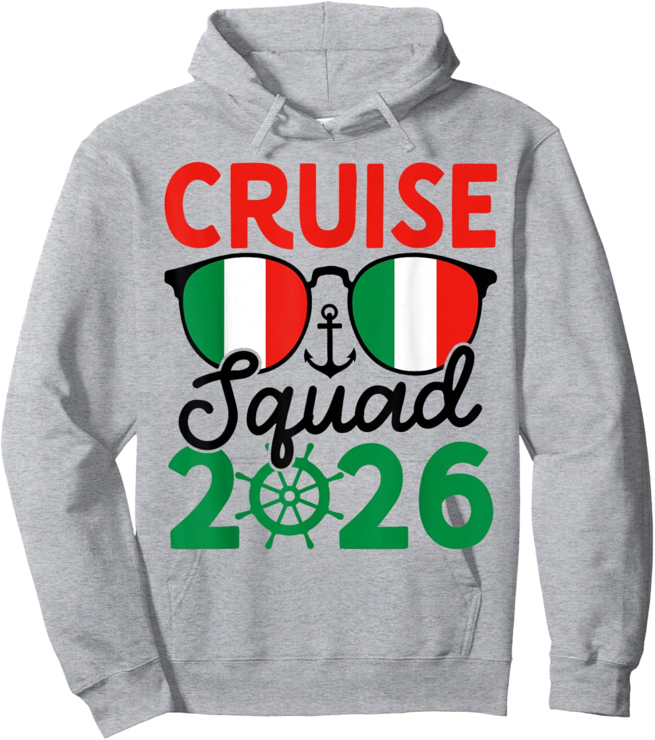 Italy Cruise Squad 2026 Summer Vacation Matching Family Hoodie - Hoodie | Ash