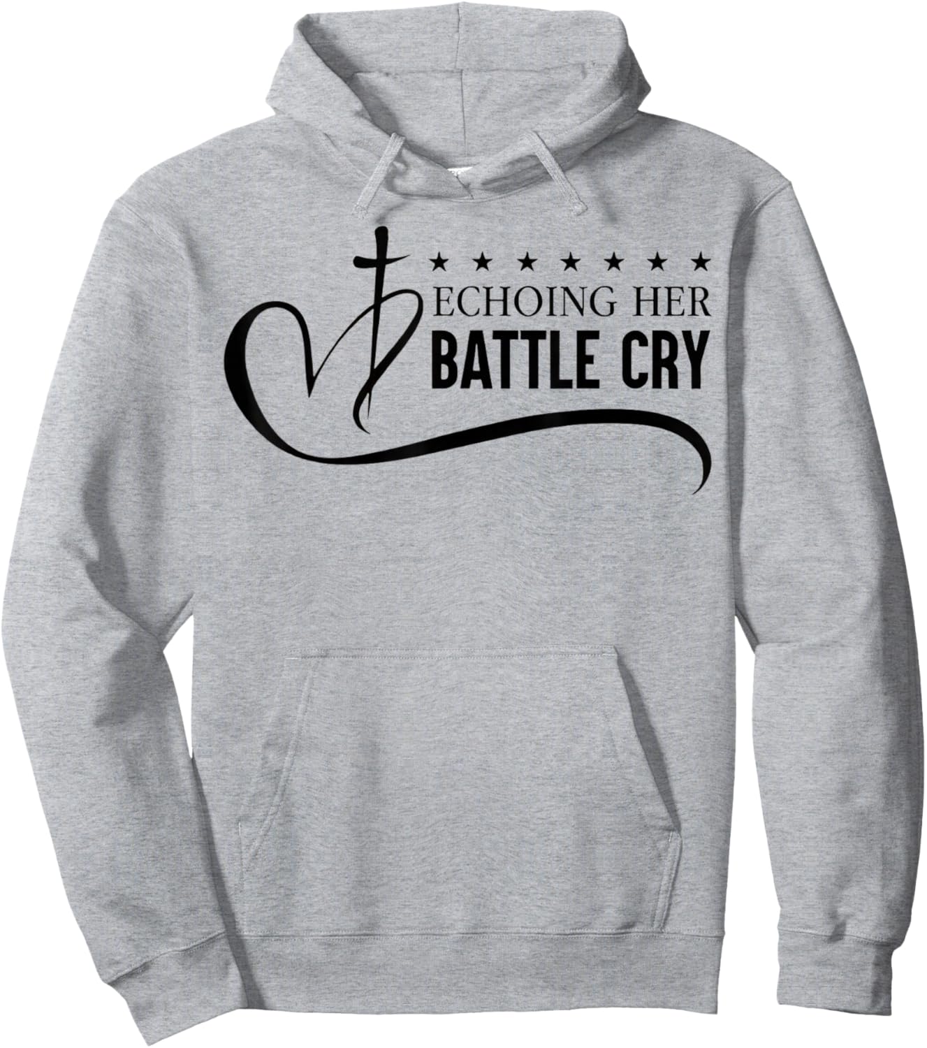 Echoing Her Battle Cry Freedom Christian Hoodie - Hoodie | Ash