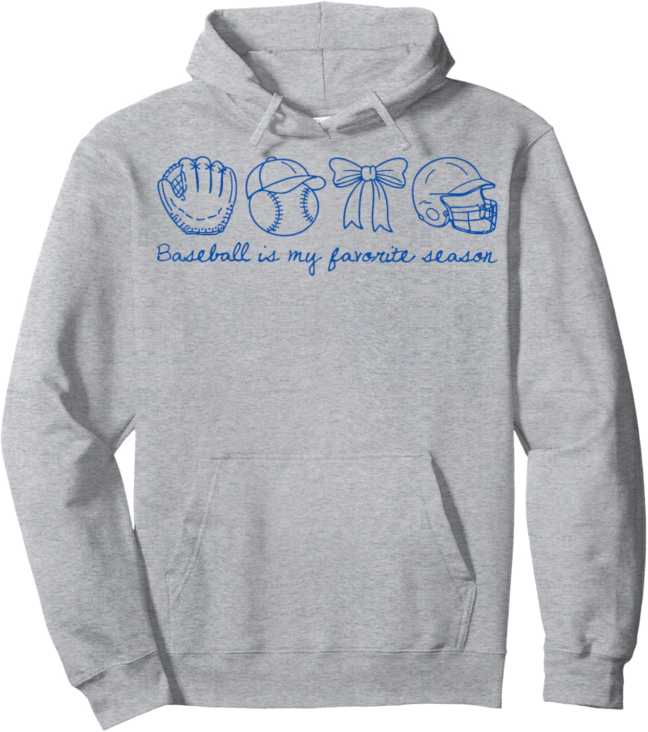 Baseball is My Favorite Season Coquette Bow Women Girls Hoodie - Hoodie | Ash