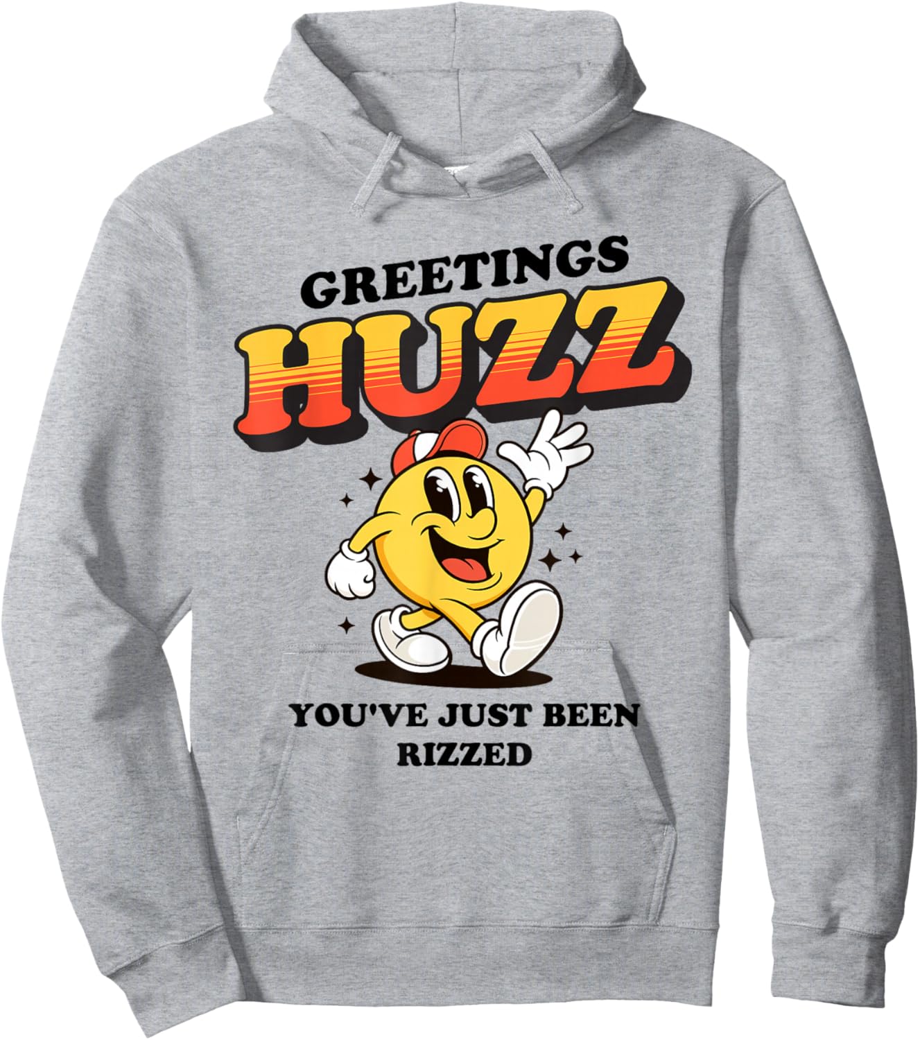 Greetings Huzz Meme Funny Flirting Valentine's Day Z Slang Hoodie - Hoodie | Ash