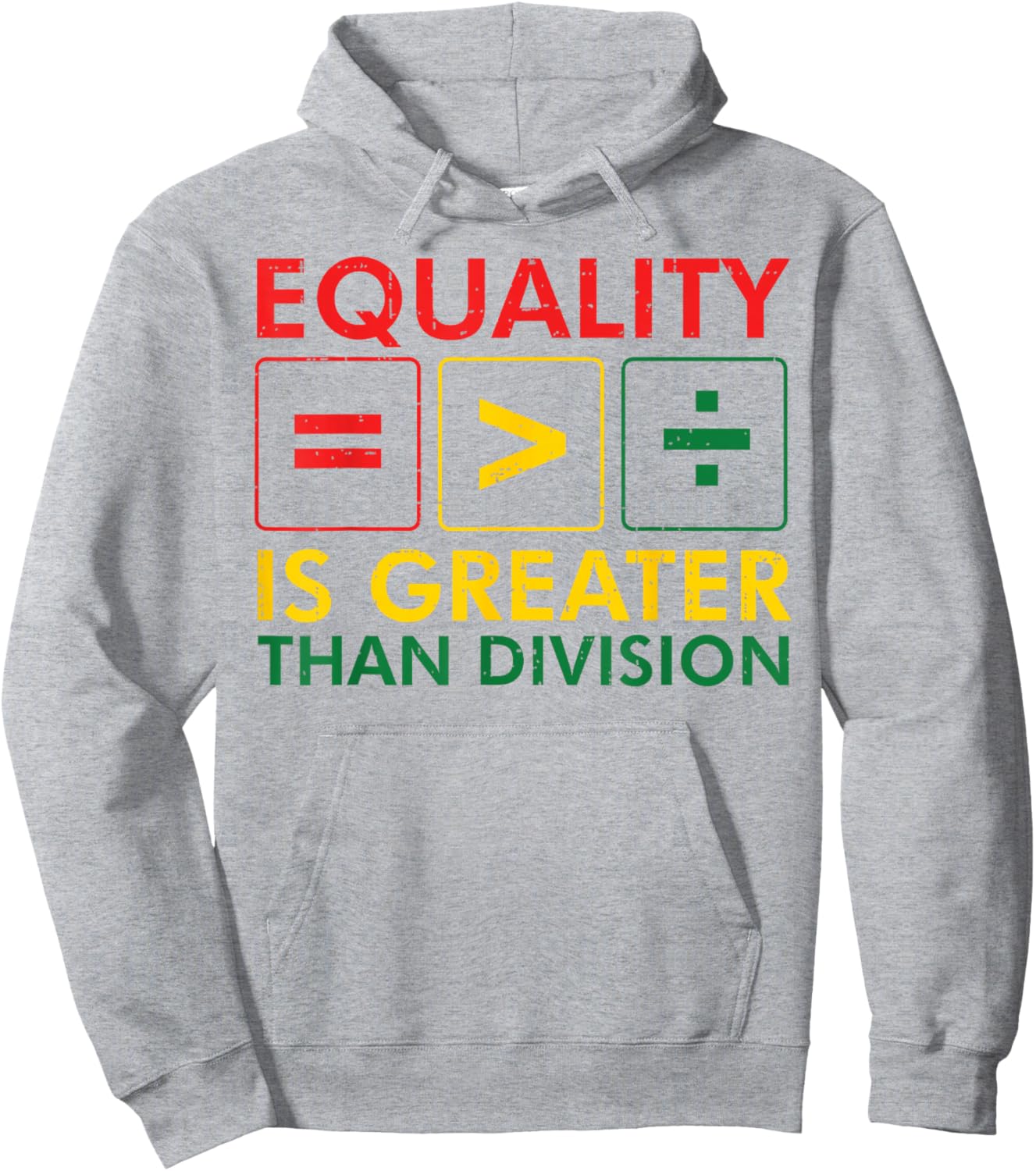 Black History Equality Greater Than Division Women Men Kids Hoodie - Hoodie | Ash