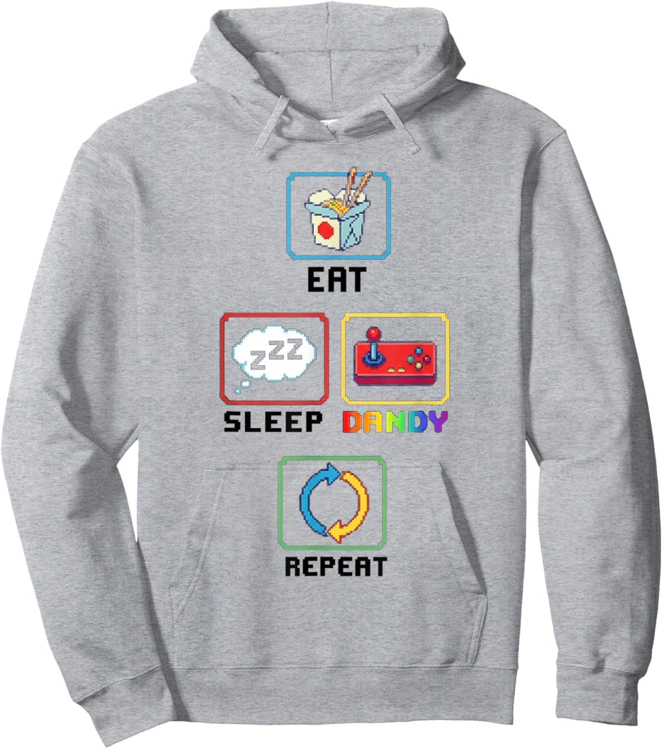 Eat Sleep Dandy Repeat Hoodie - Hoodie | Ash