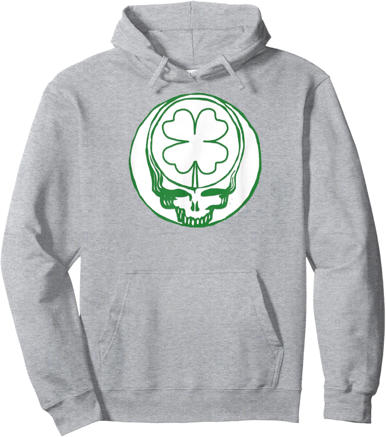 Grateful Dead Steal Your Face Four Leaf Clover Vintage Band Hoodie - Hoodie | Ash