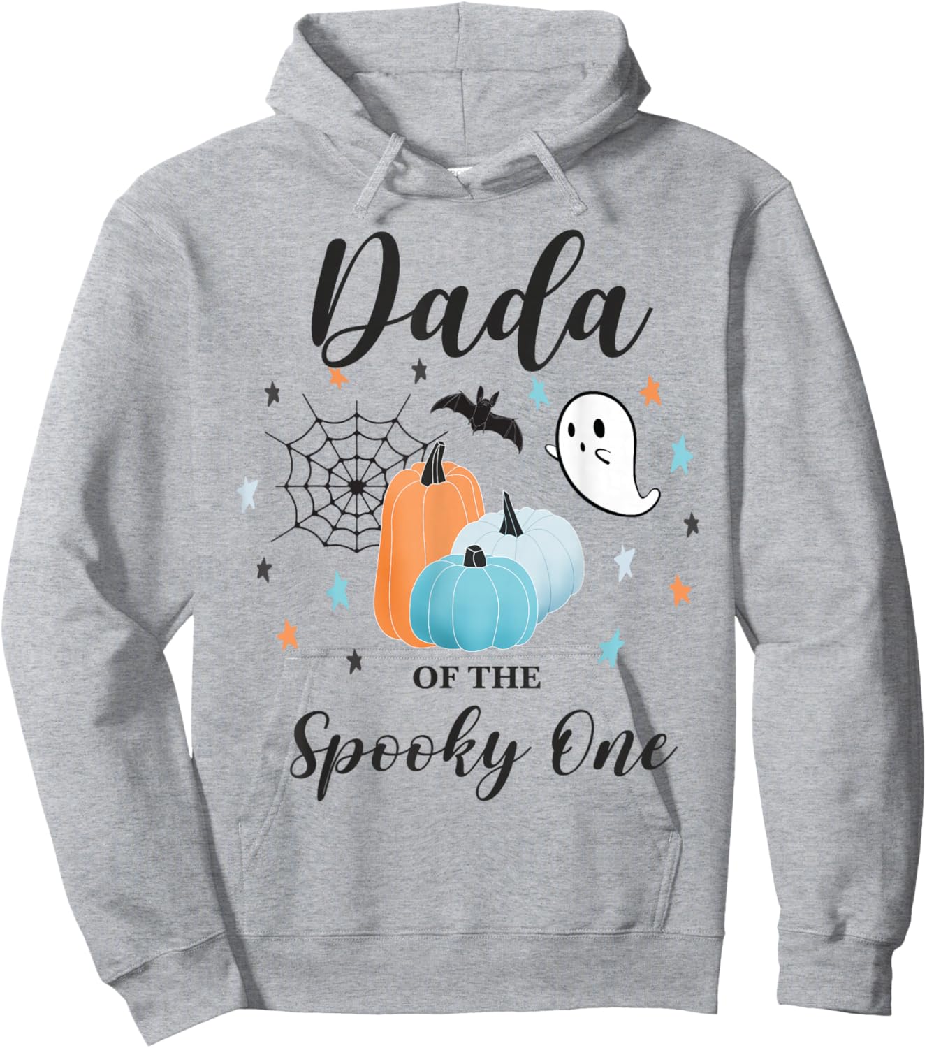 Dada of Spooky One First Birthday Blue Pumpkin Halloween 1 Hoodie - Hoodie | Ash
