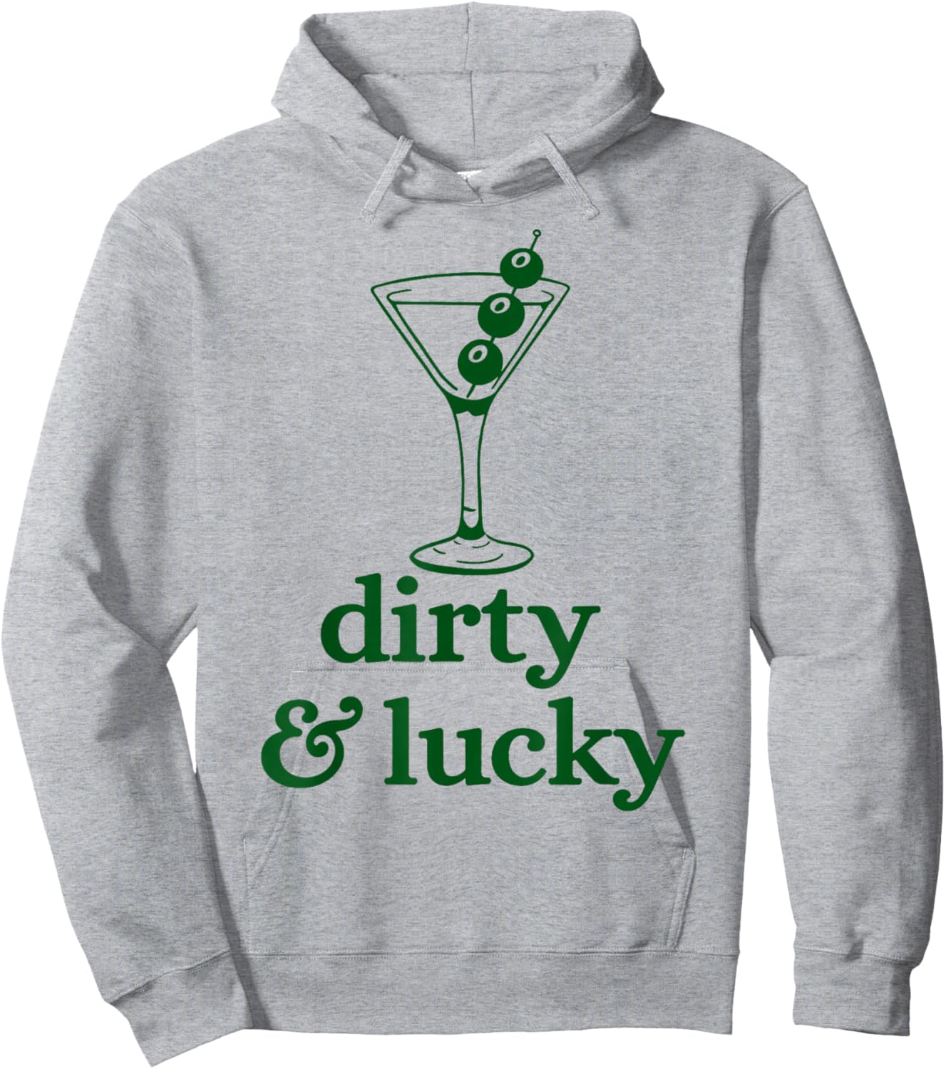 Funny Dirty and Lucky St Patricks Day Drinking Party Hoodie - Hoodie | Ash