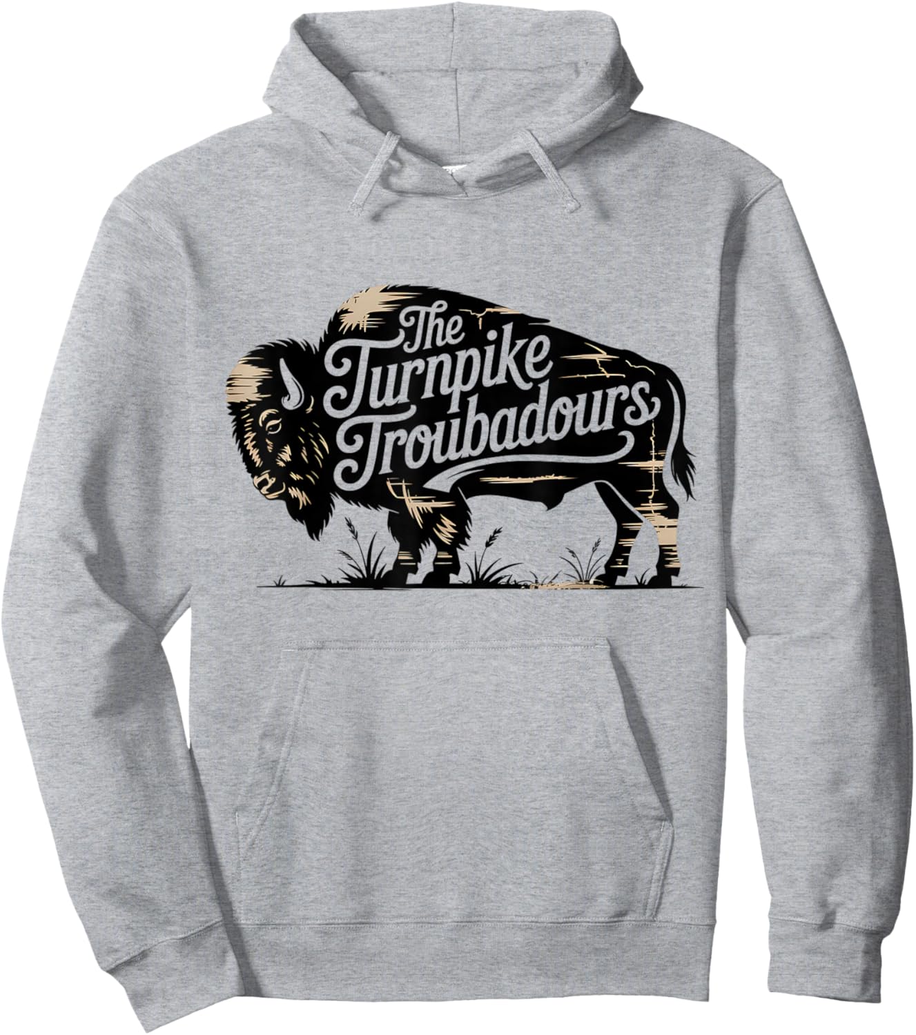Vintage Turnpike Distressed Country Music Men Women Hoodie - Hoodie | Ash