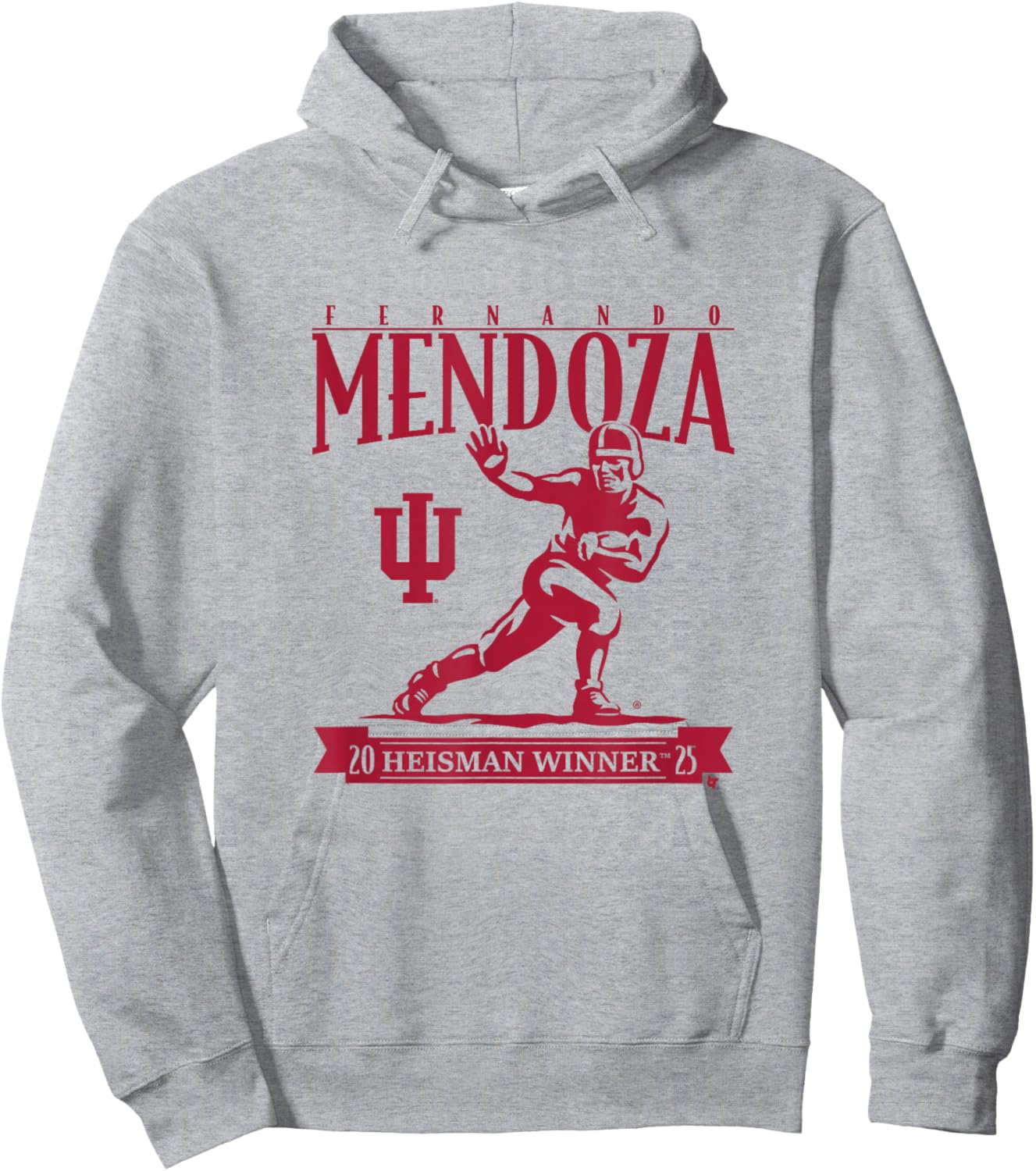 Fernando Mendoza - Heisman Trophy - Indiana Football Hoodie - Hoodie | Ash