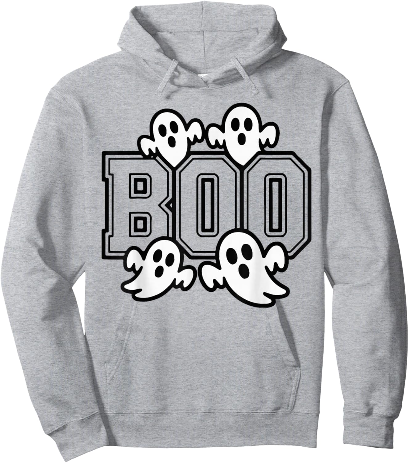 Funny Boo Ghost Costume Spooky Season Graphic Halloween Hoodie - Hoodie | Ash