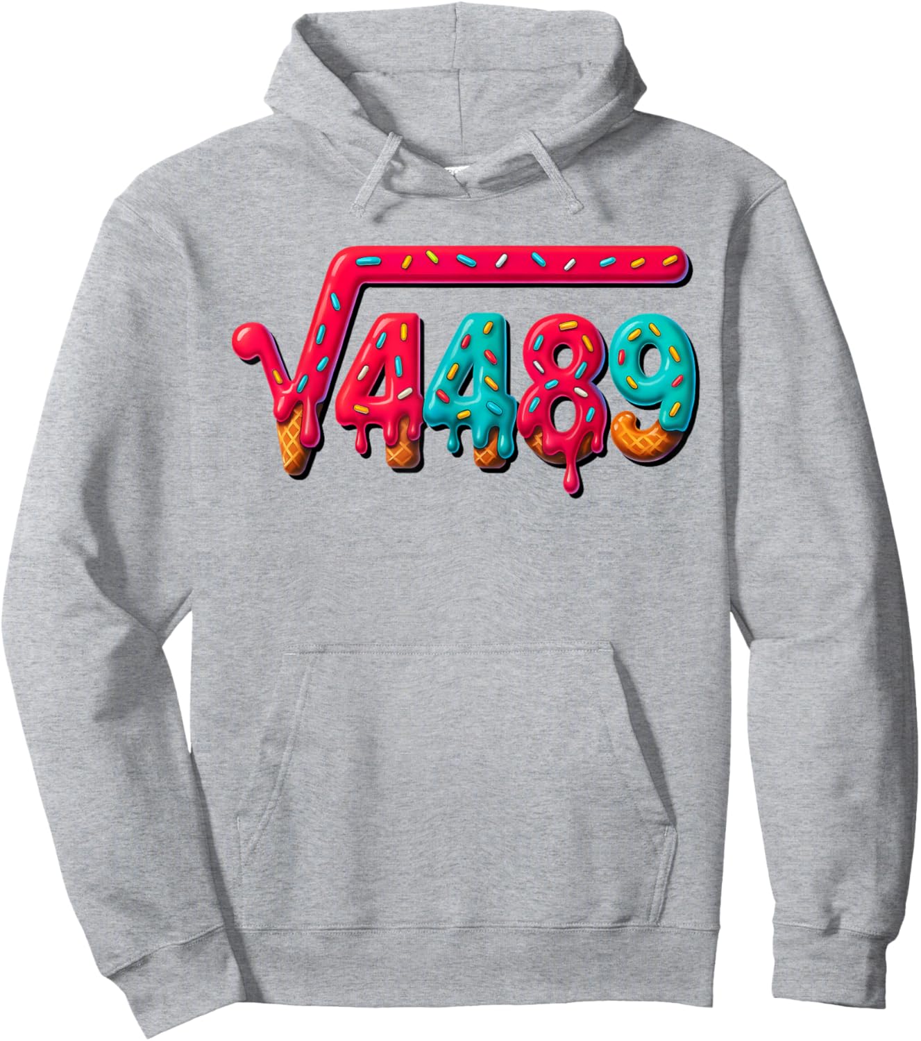 67 Meme Ice Cream Drip Square Root 4489 Gen Alpha Math Lover Hoodie - Hoodie | Ash