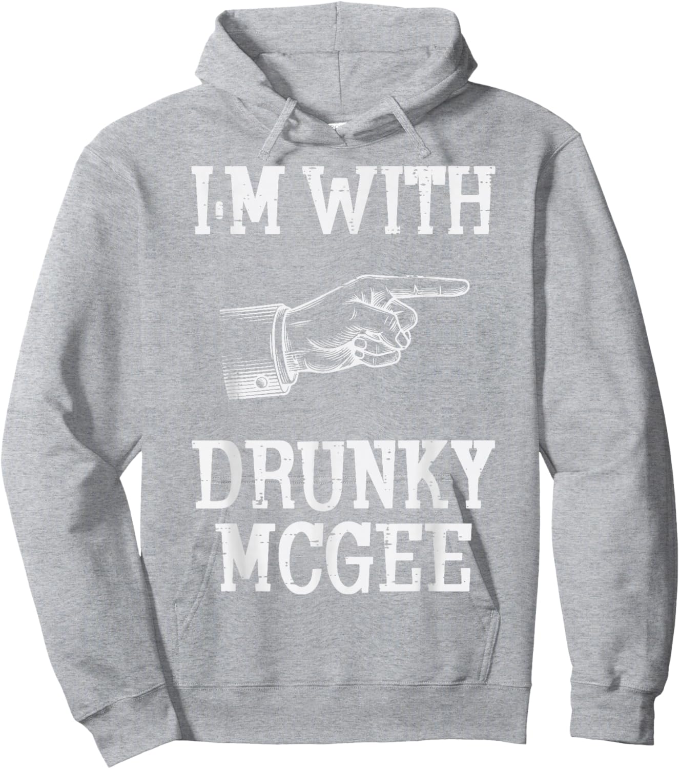St Patricks Day Im with Drunky McGee Saint Pattys Men Women Hoodie - Hoodie | Ash