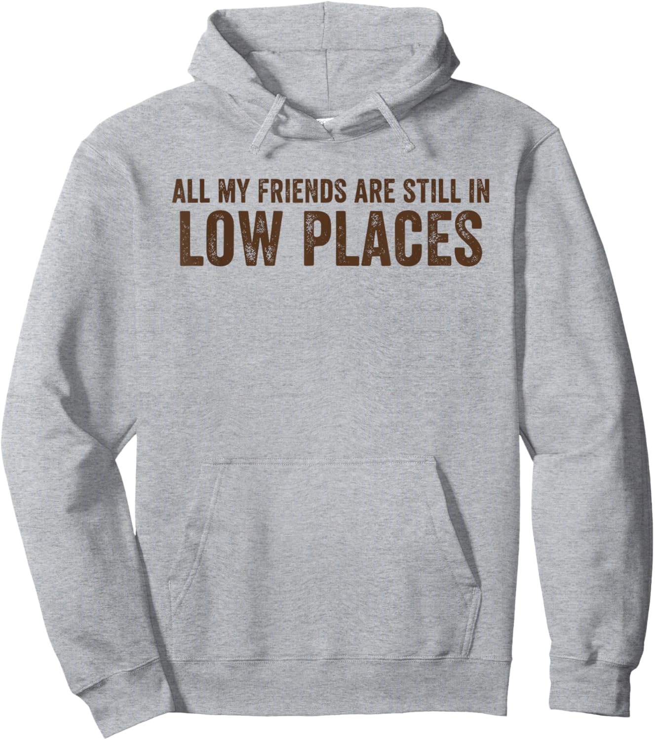 All My Friends are Still in Low Places Funny 90's Country Hoodie - Hoodie | Ash
