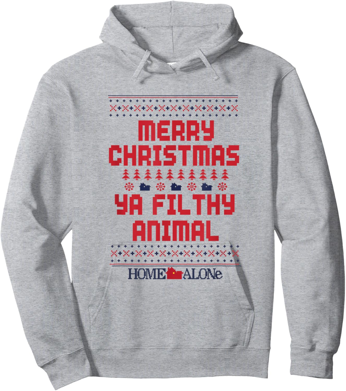 Home Alone Ya Filthy Animal Christmas Hoodie - Hoodie | Ash
