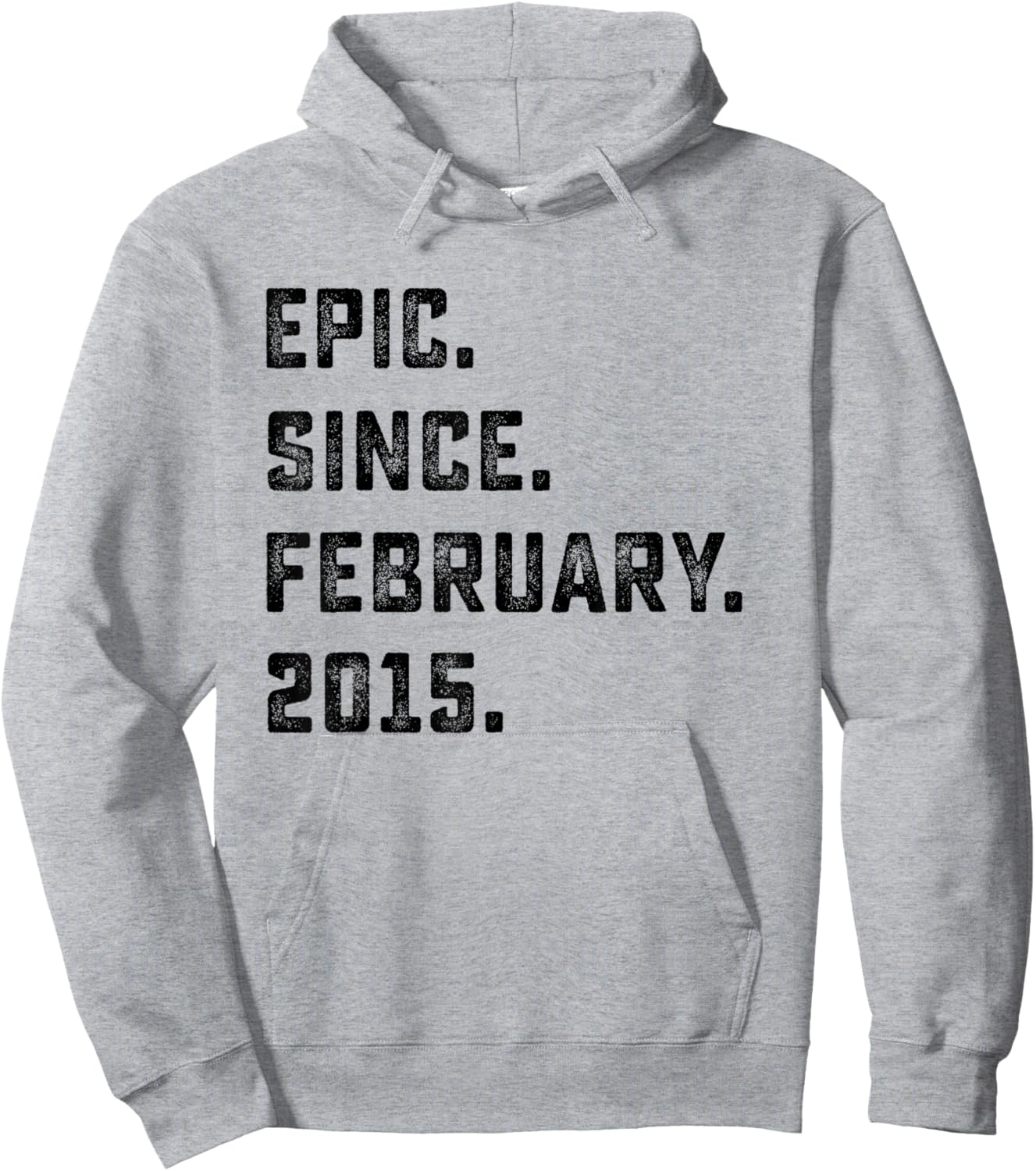 11th Birthday Gift Epic Since February 2015 11 Years Old Hoodie - Hoodie | Ash