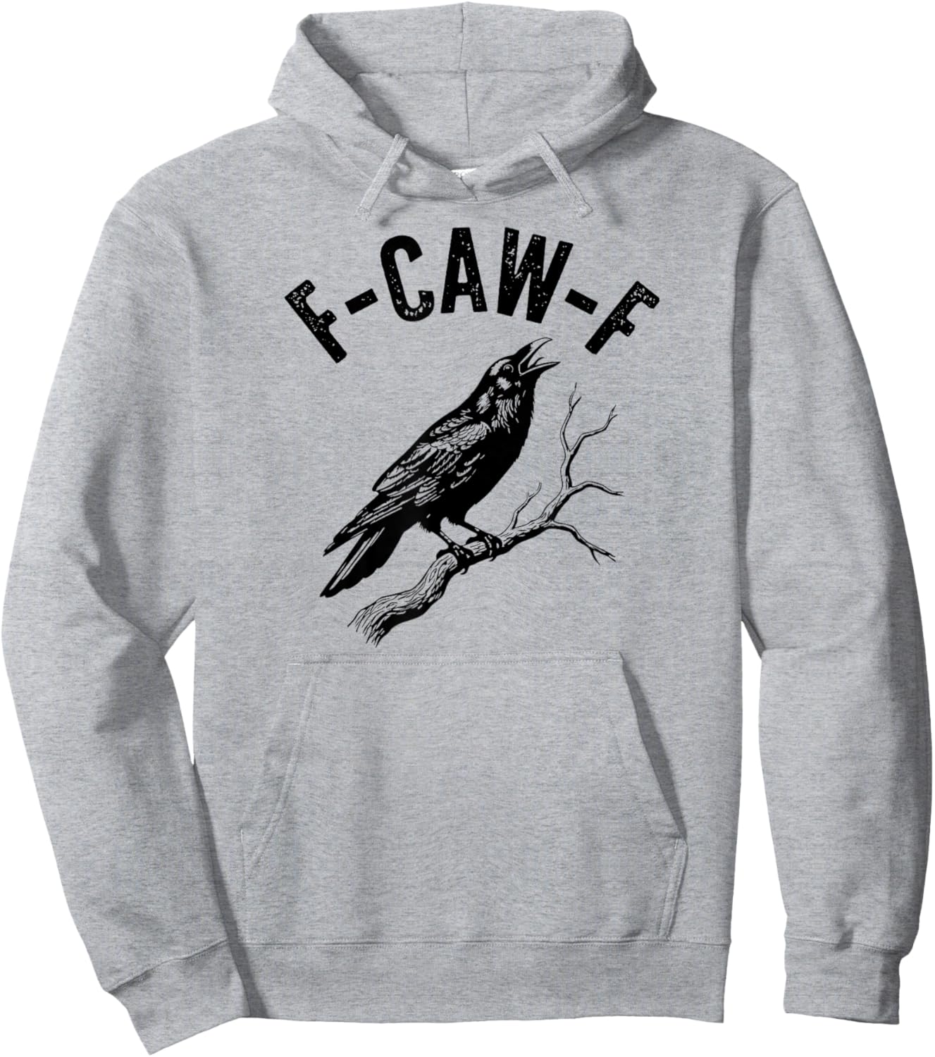 F-Caw-F Funny Crow Gothic Alternative Design Hoodie - Hoodie | Ash