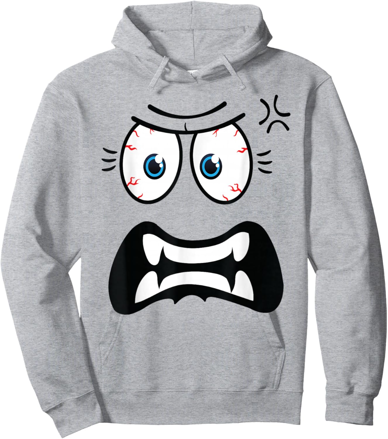 Creepy Carrots Face Halloween Costume Hoodie - Hoodie | Ash