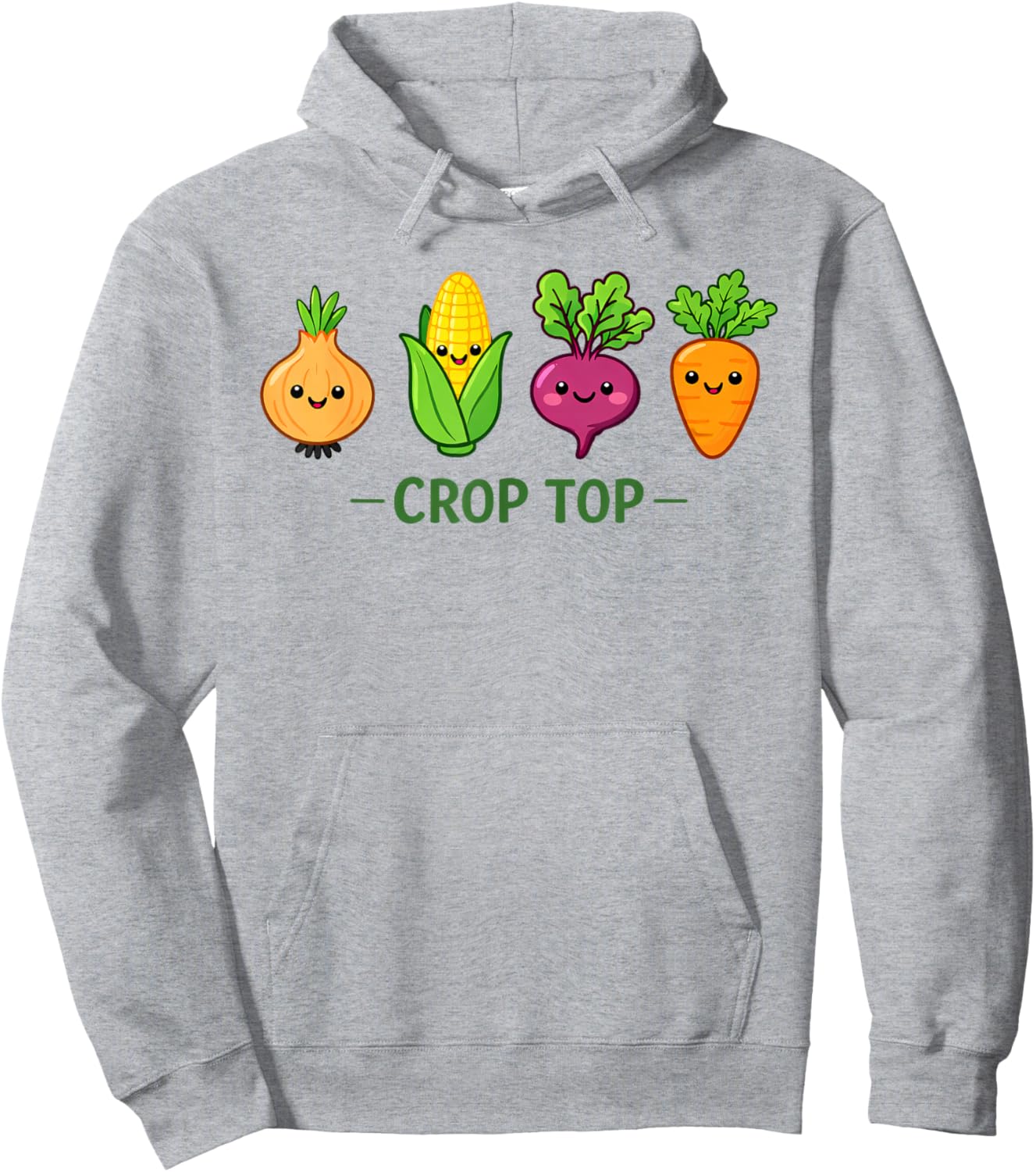 Crop Top Cute Vegetable Pun Funny Gardener Joke Hoodie - Hoodie | Ash