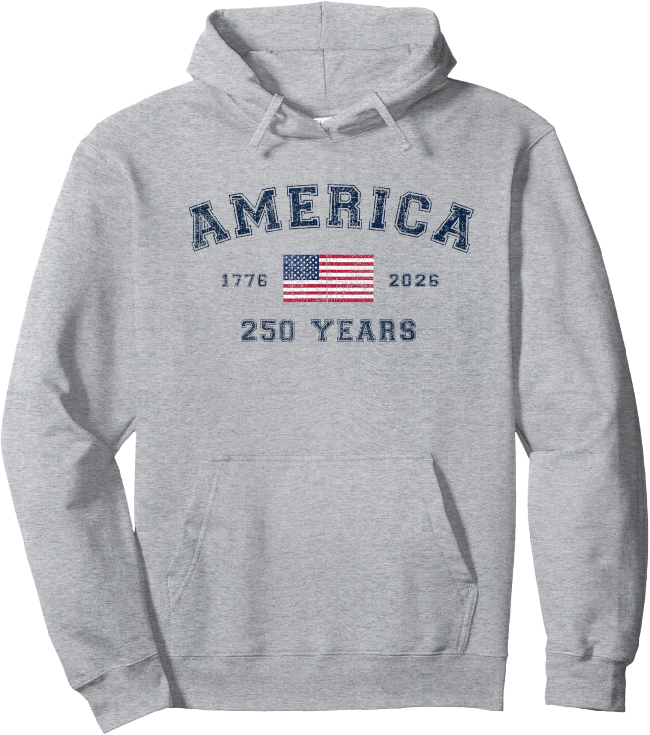 America 250 Years USA United States Flag July 4th 2026 1776 Hoodie - Hoodie | Ash